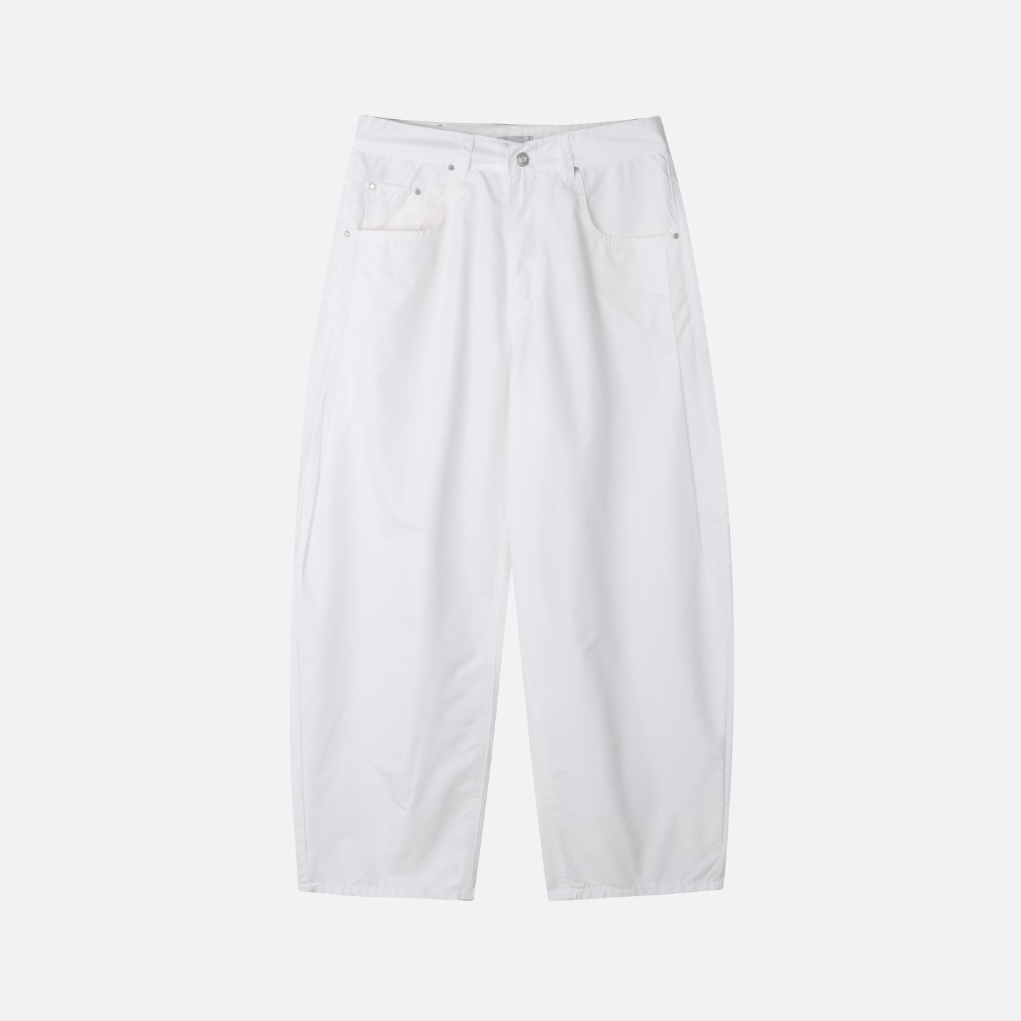 cp side tuck cotton curved pants