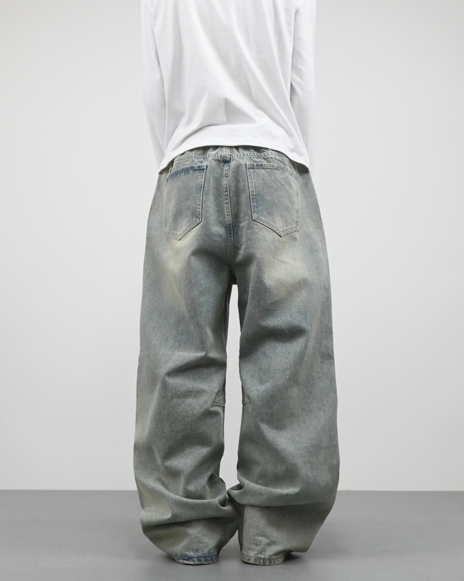 dart curved denim pants (light blue)