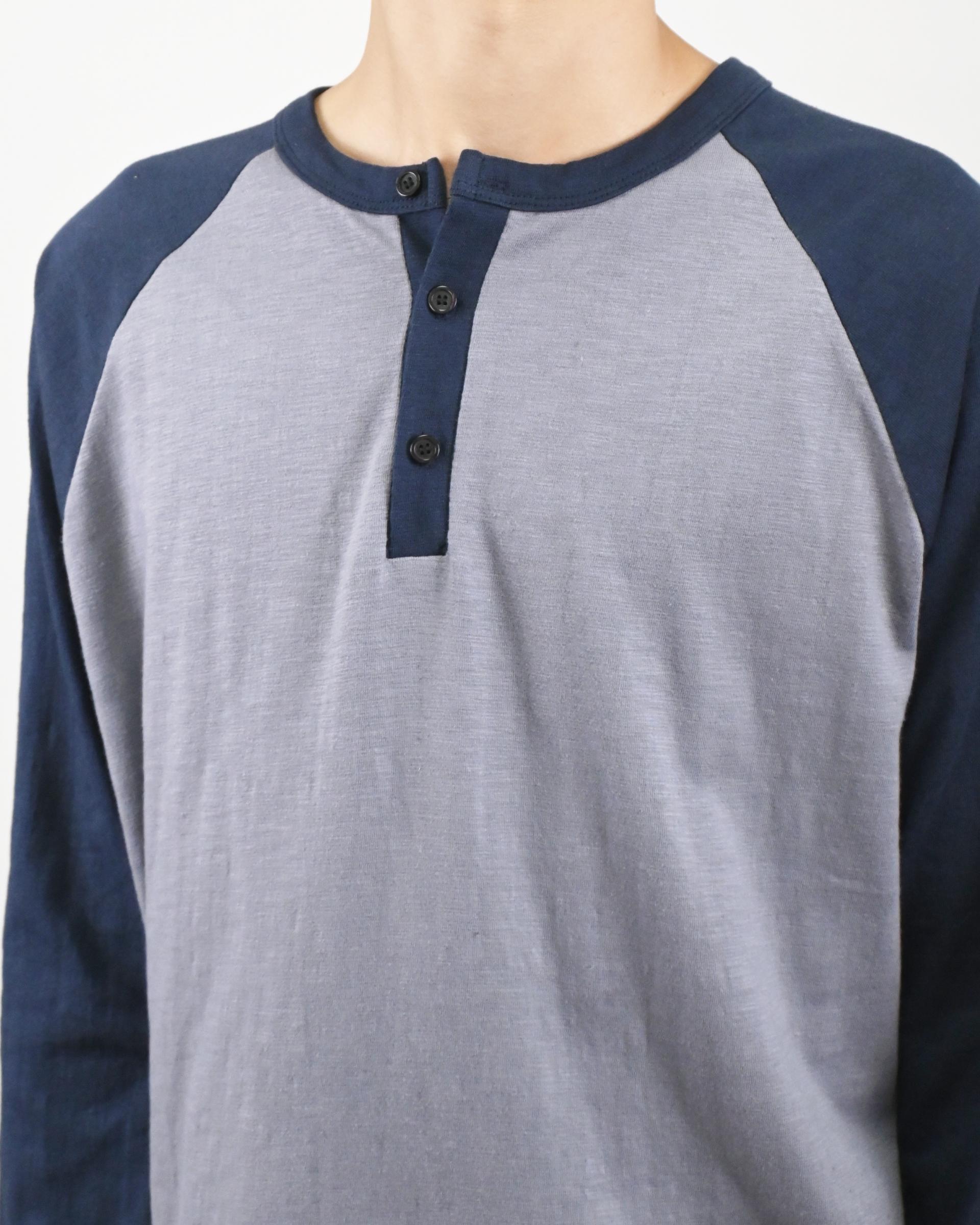 raglan henley neck t-shirt