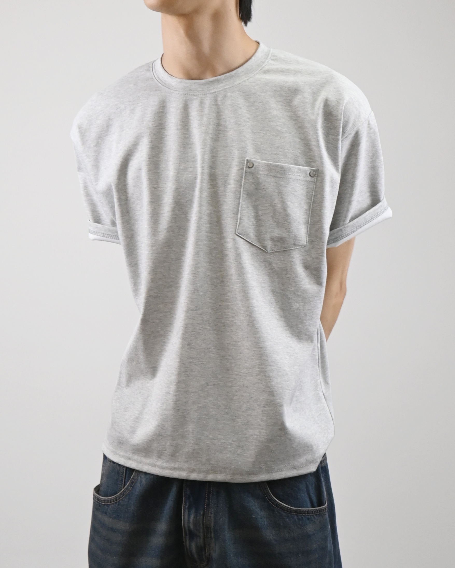 rivet crop half t-shirt