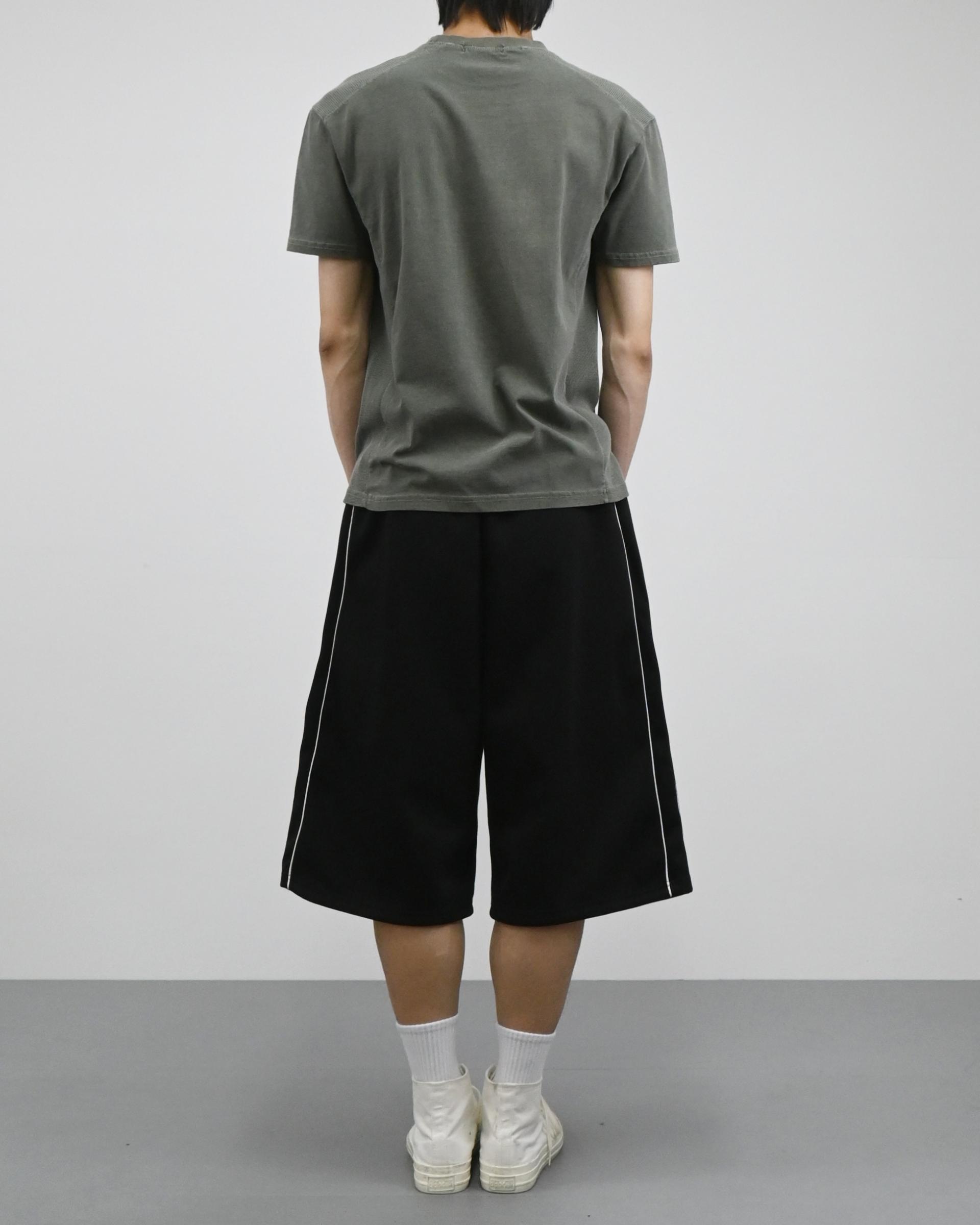 waffle panel pigment half t-shirt