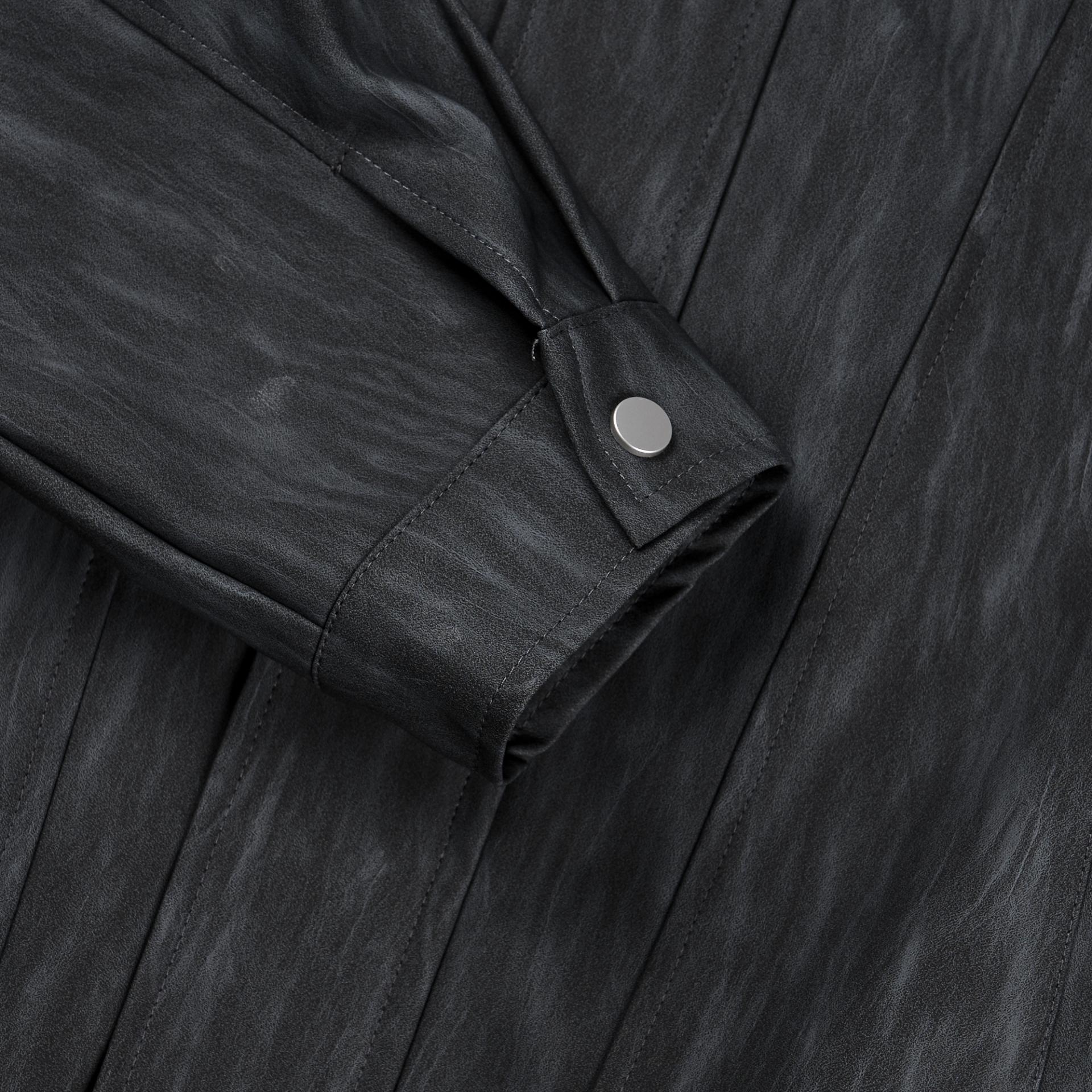 textured leather jacket