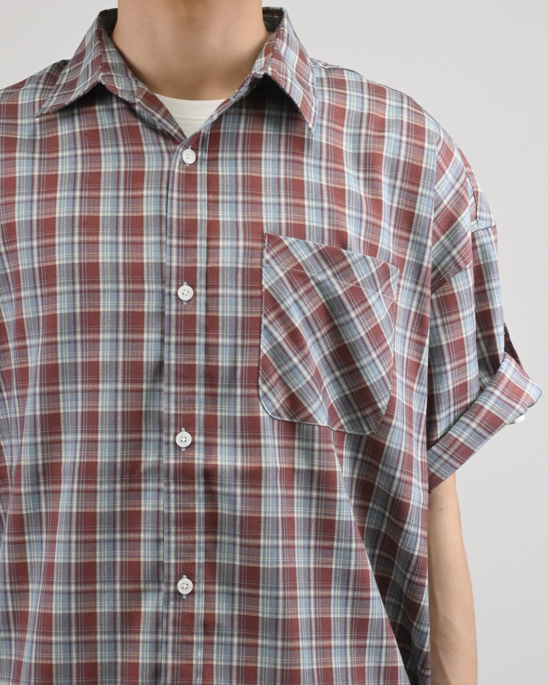 rabin checkered roll-up shirt