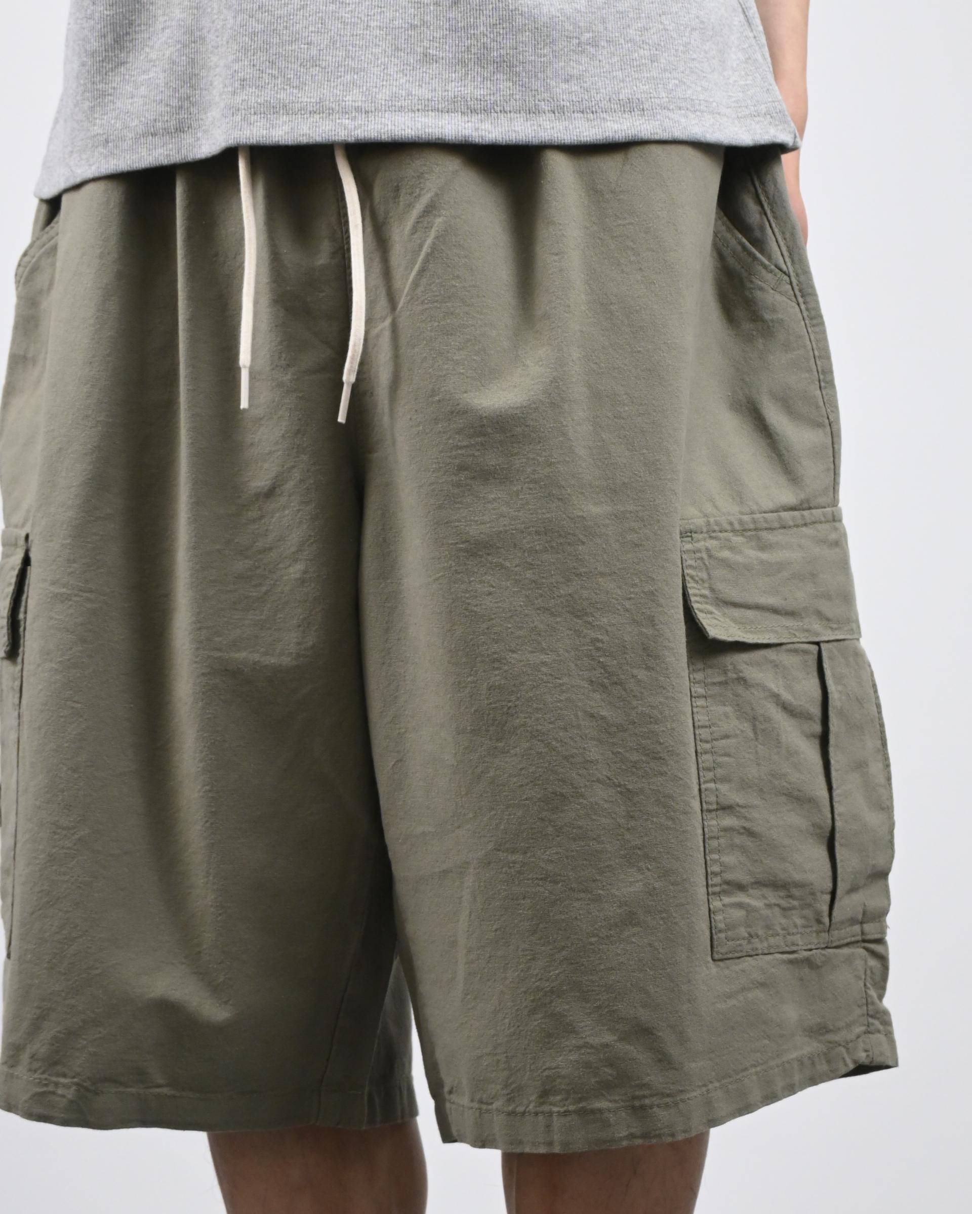 stopper linen bermuda cargo pants