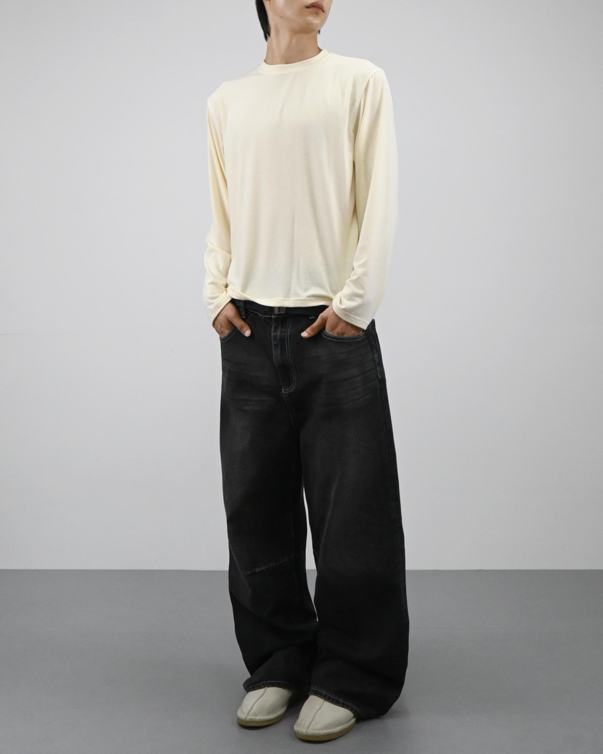 slub henley neck long sleeve 복제