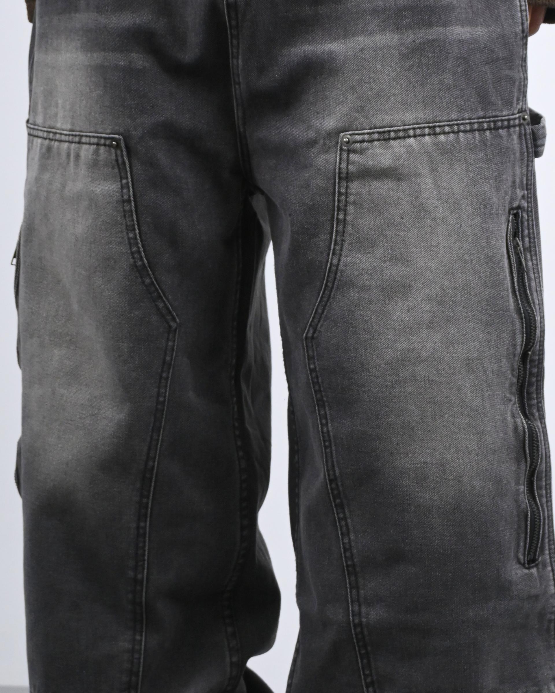 zipper carpenter denim pants