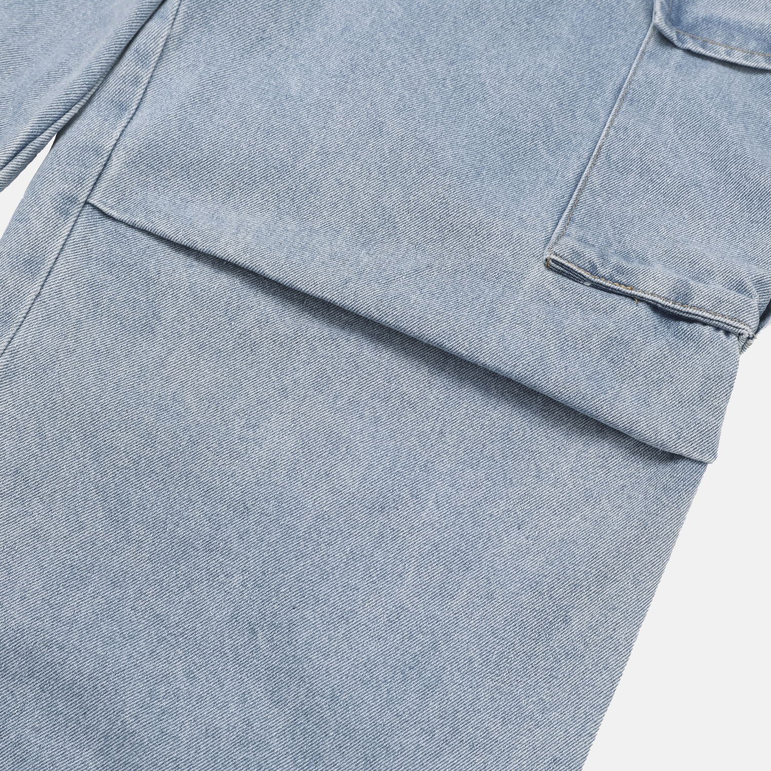 banding big cargo denim pants