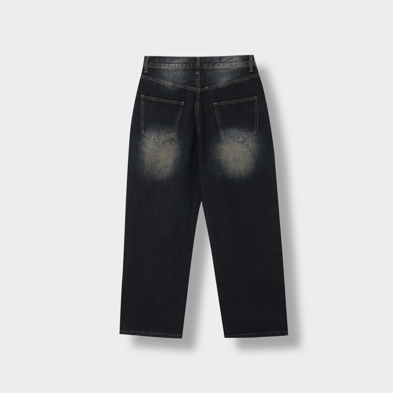 oil vintage curved denim pants