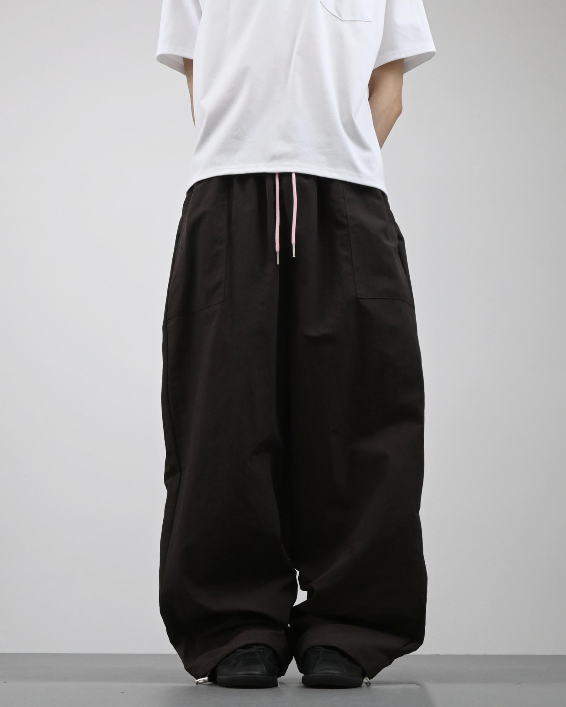 rope curved nylon pants