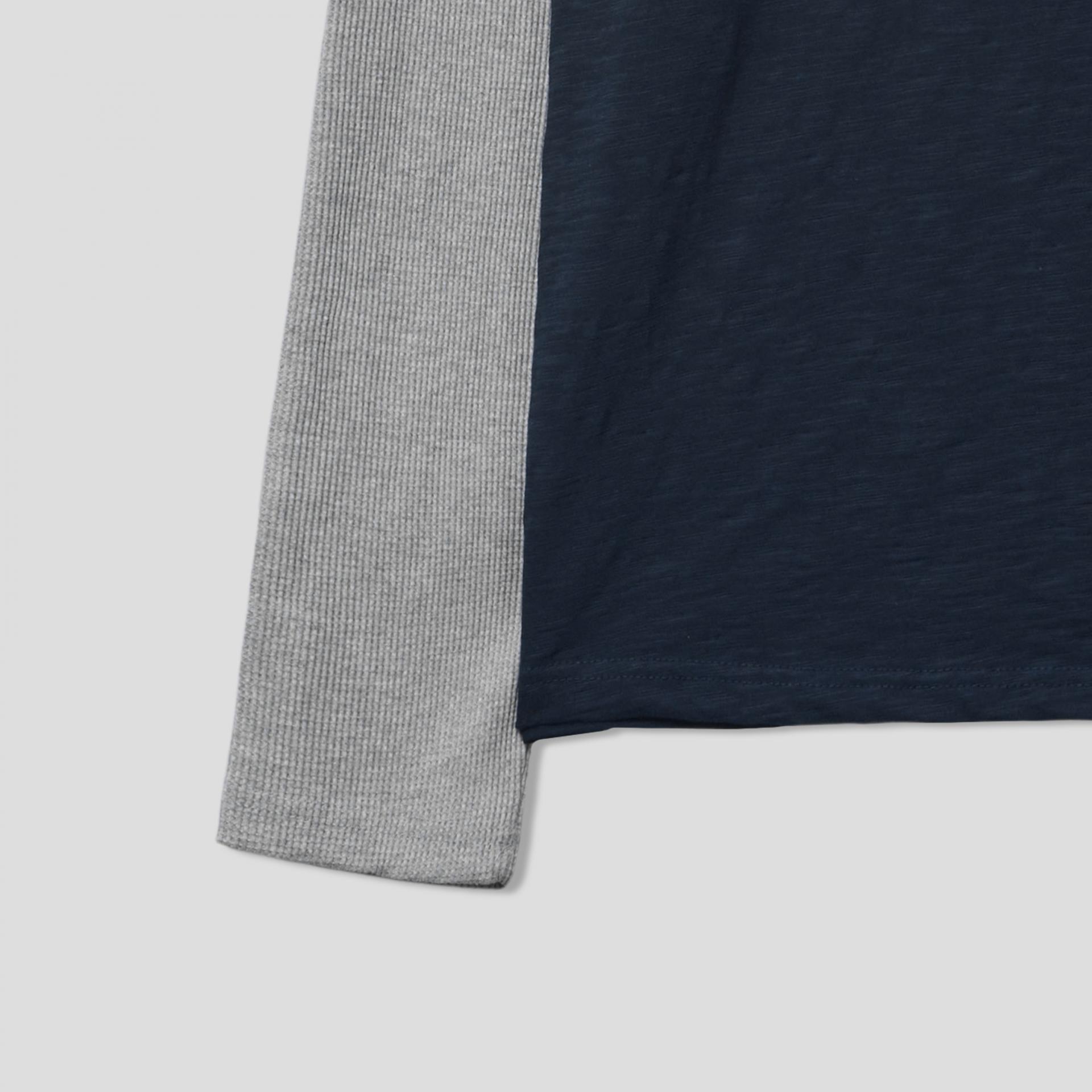 slub waffle layered t-shirt