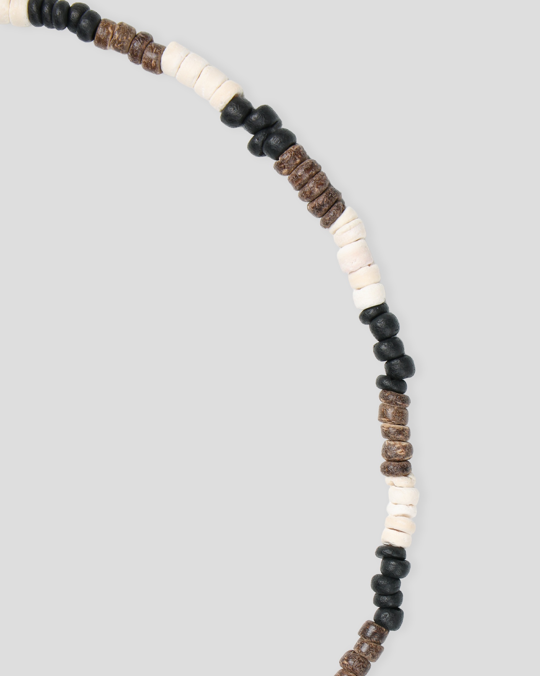 wood bead cowrie necklace