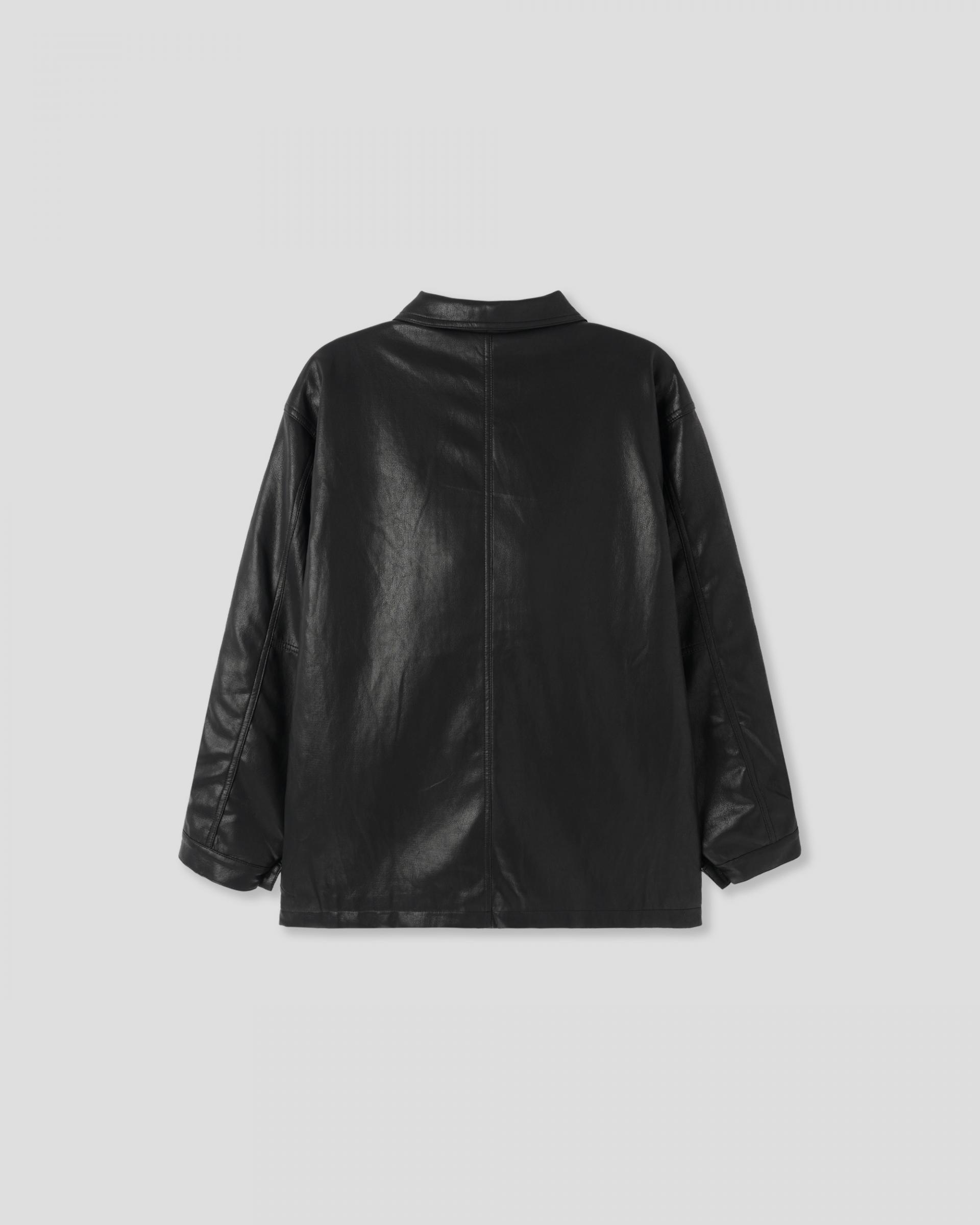 urban leather half coat jacket