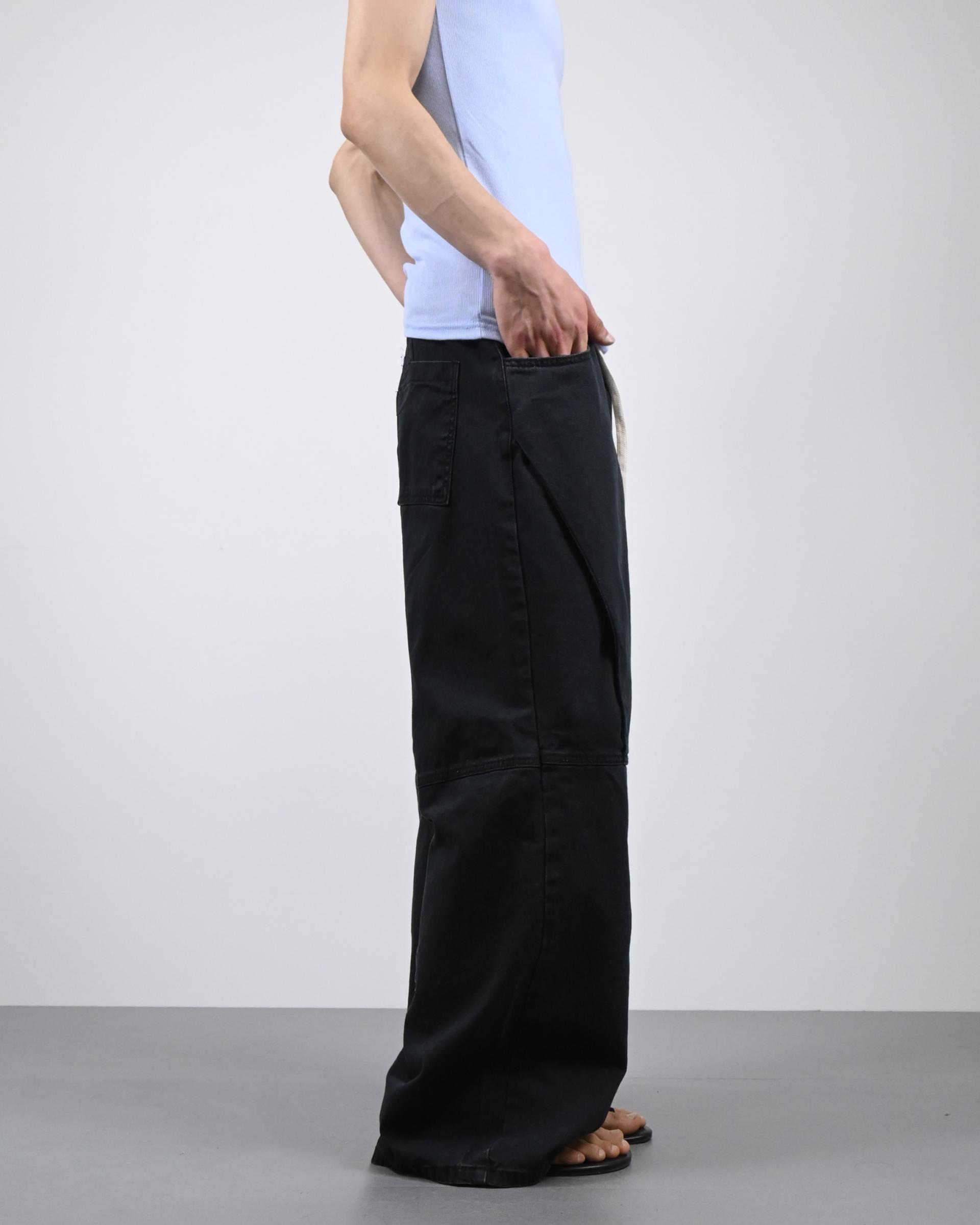 hale border flare banding cotton pants