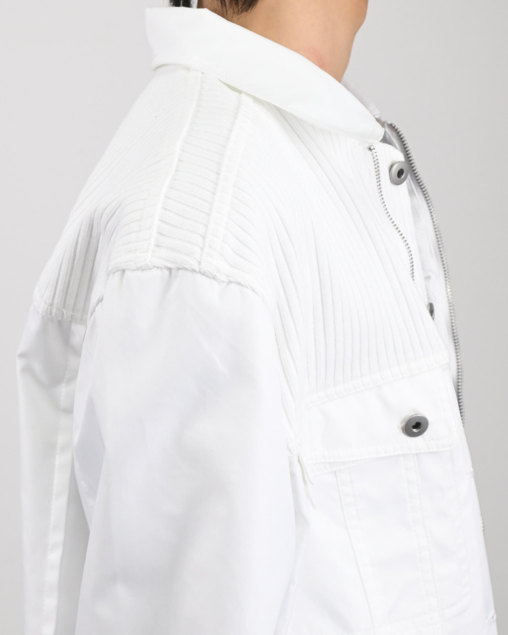mix trucker crop jacket