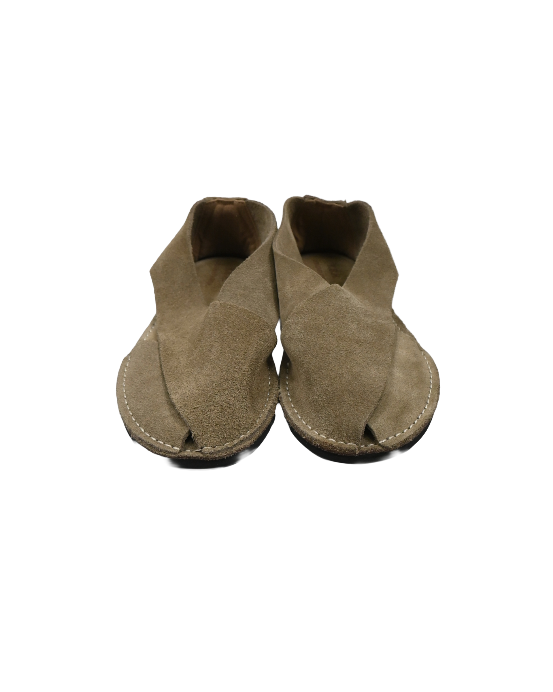 suede cross wrap sandals