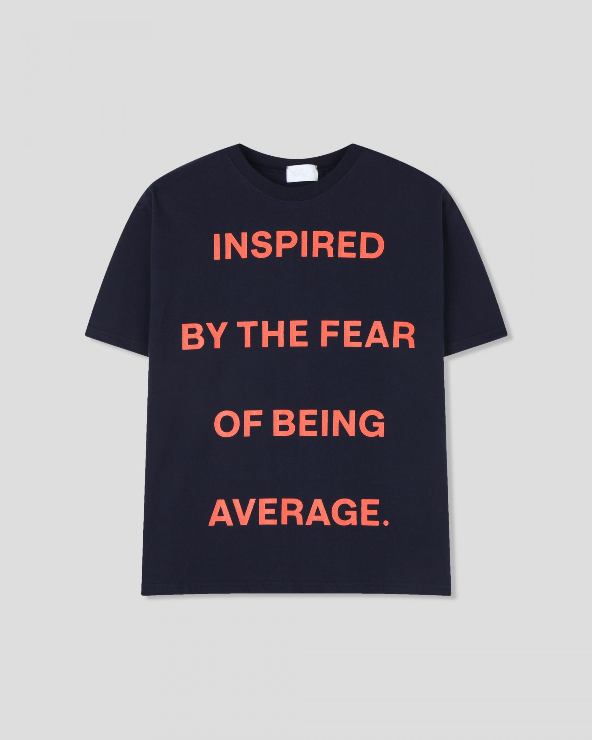 inspired lettering half-t-Shirt