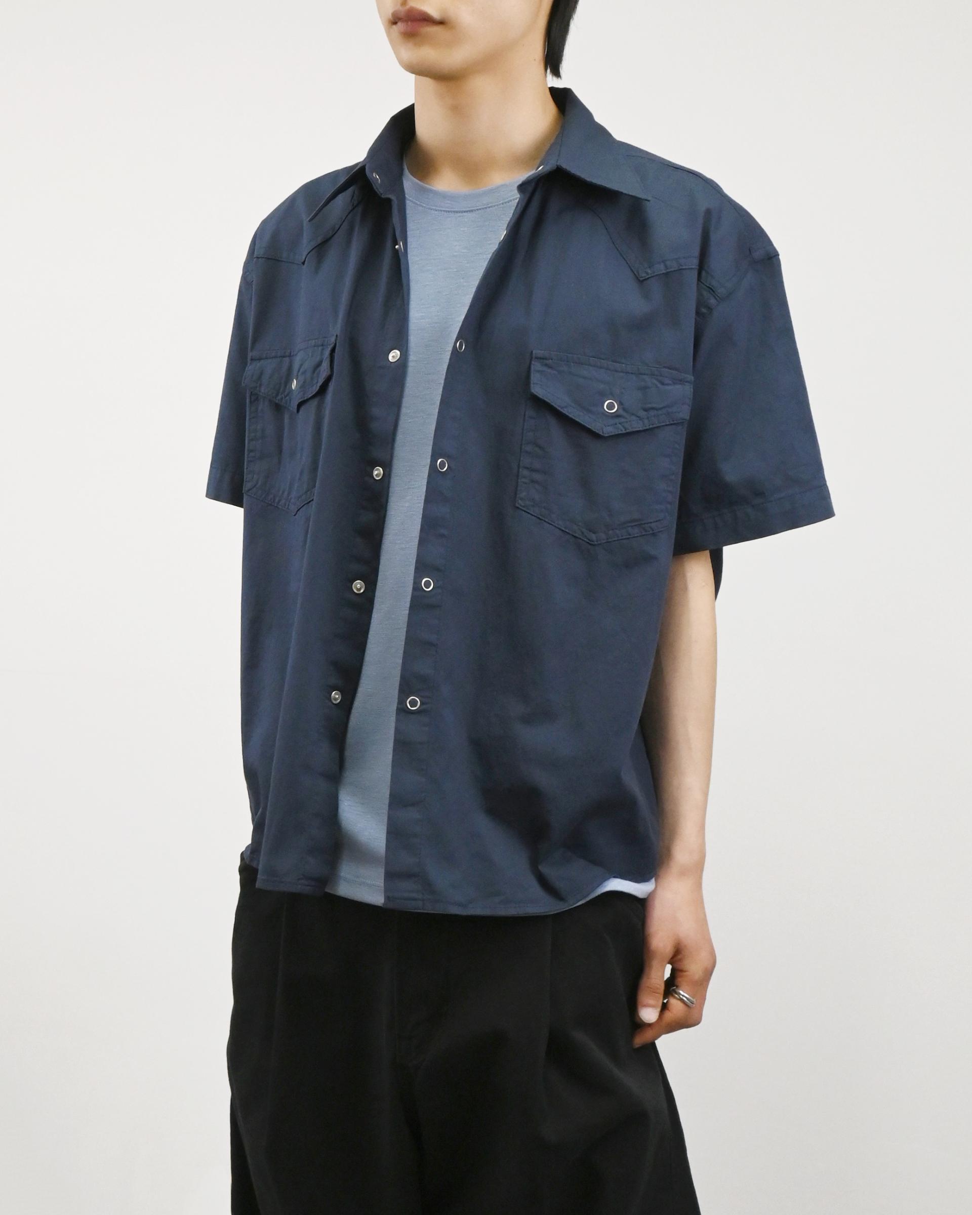 curved western half shirt