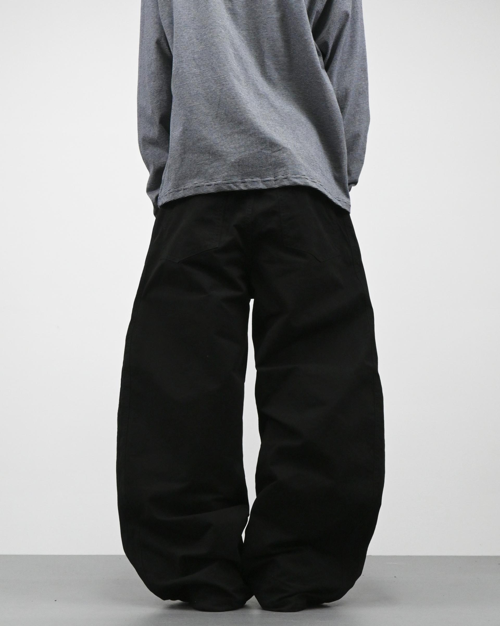line bijo curved cotton pants