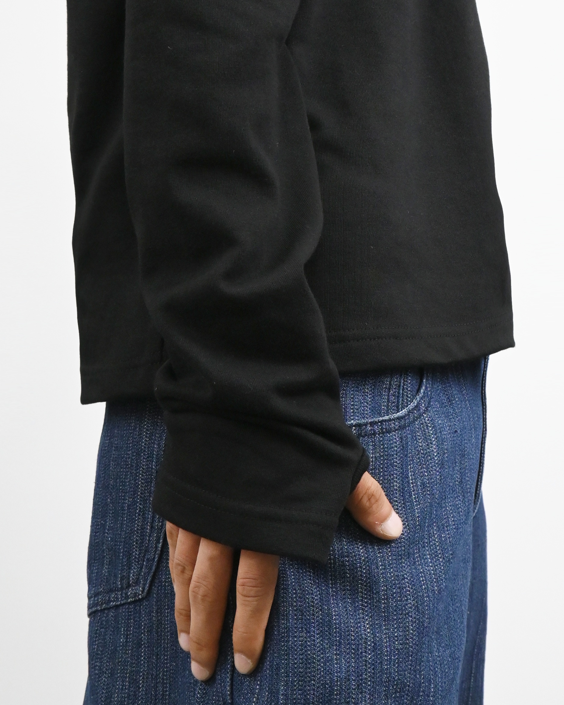 warmer henley neck hoodie