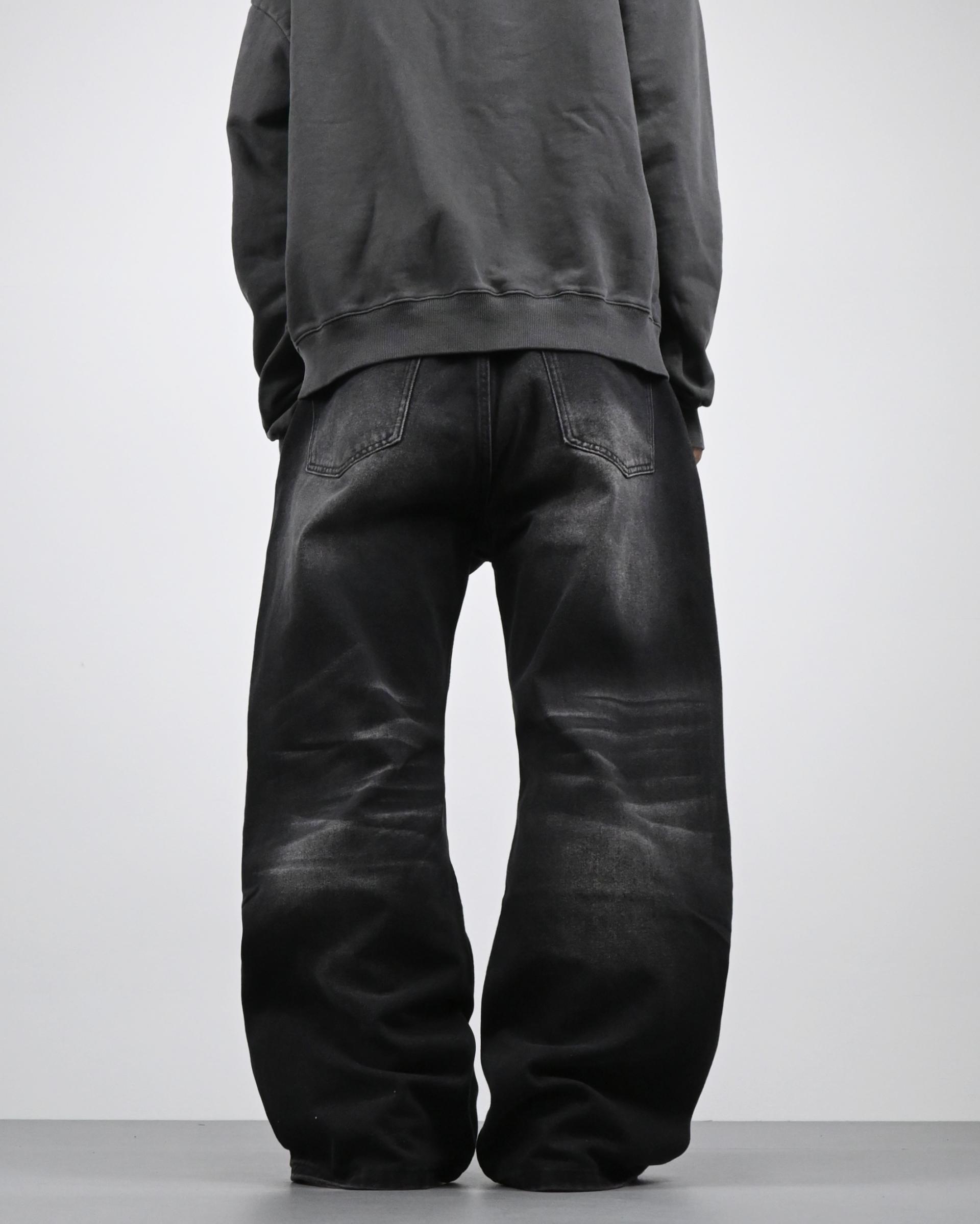 button flare denim pants