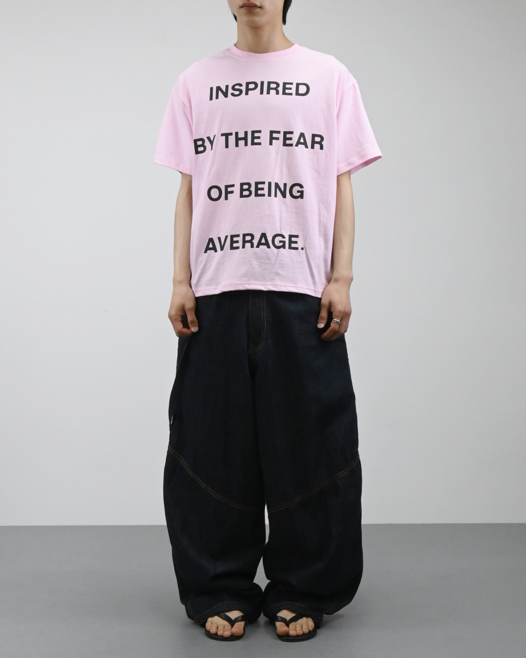 inspired lettering half-t-Shirt