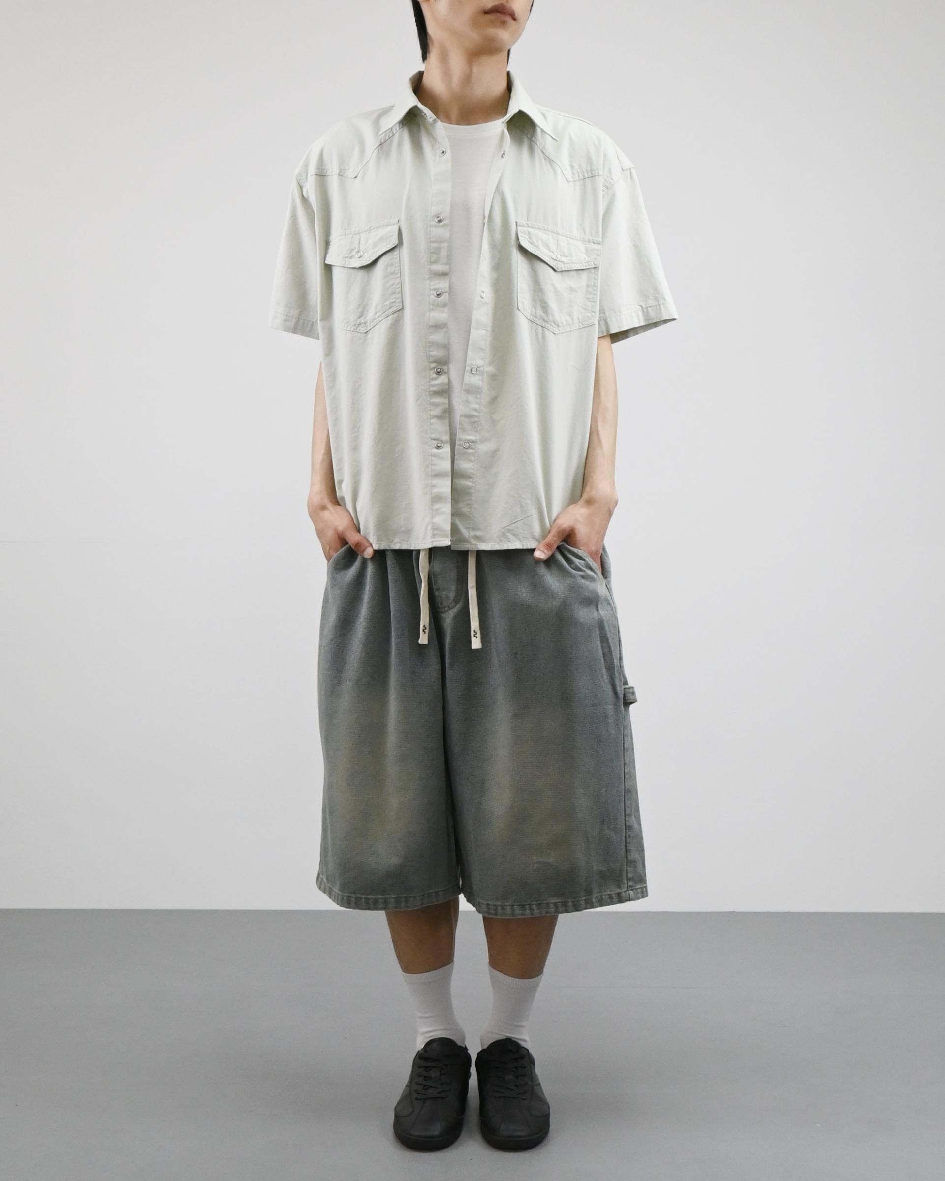 curved western half shirt