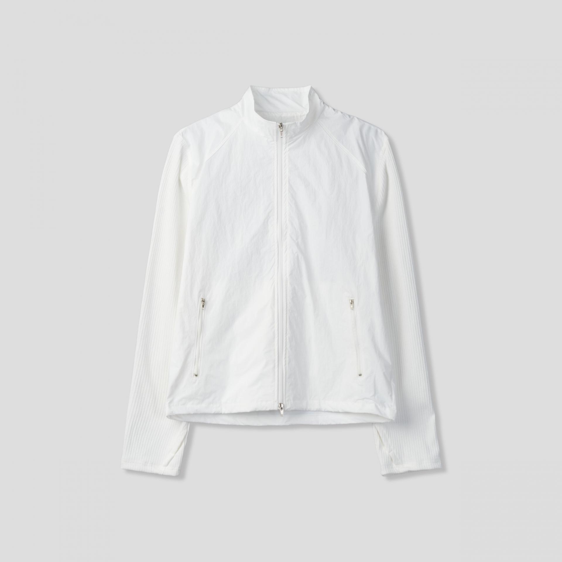 nylon knit zip-up