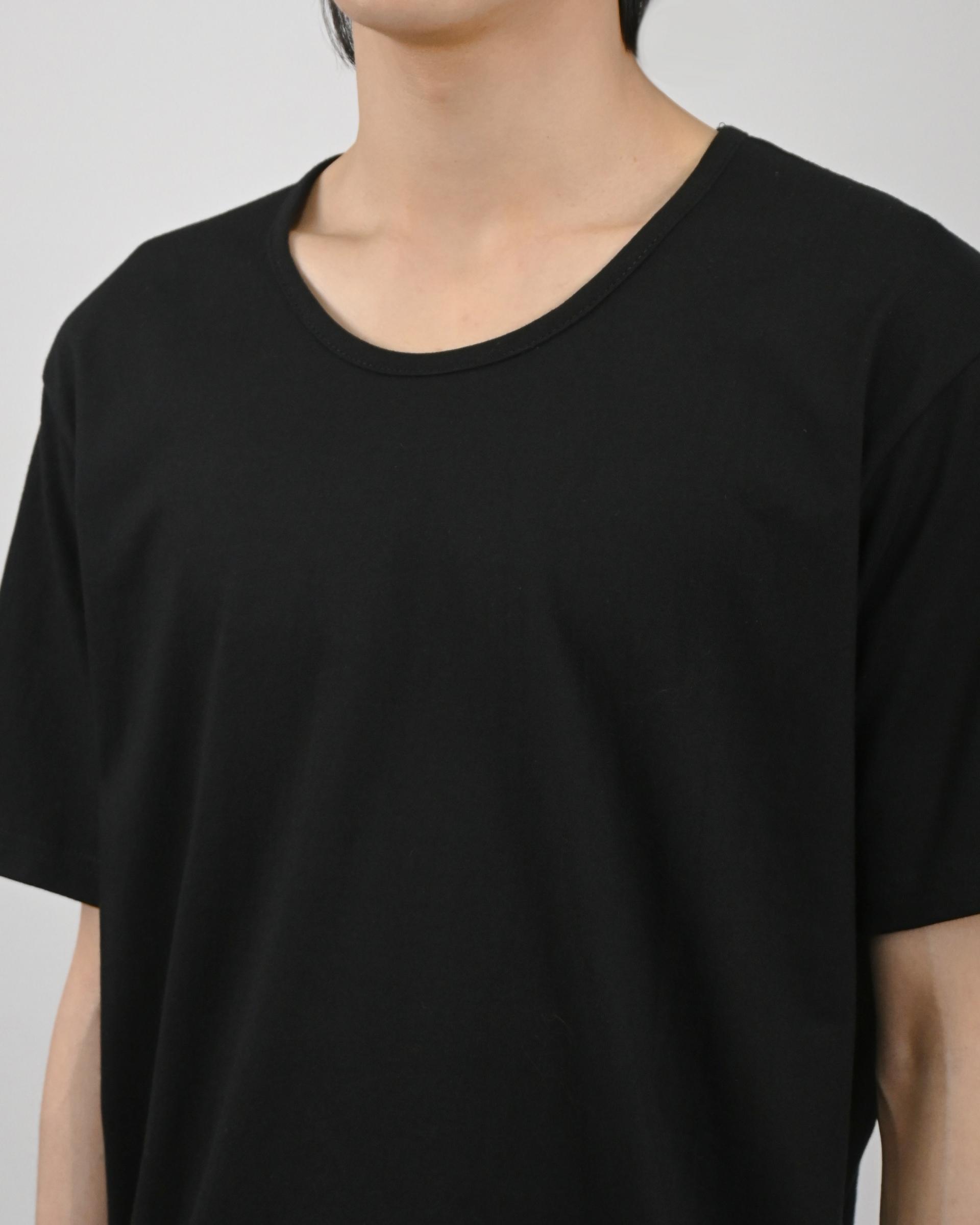 u-neck slit half t-shirt