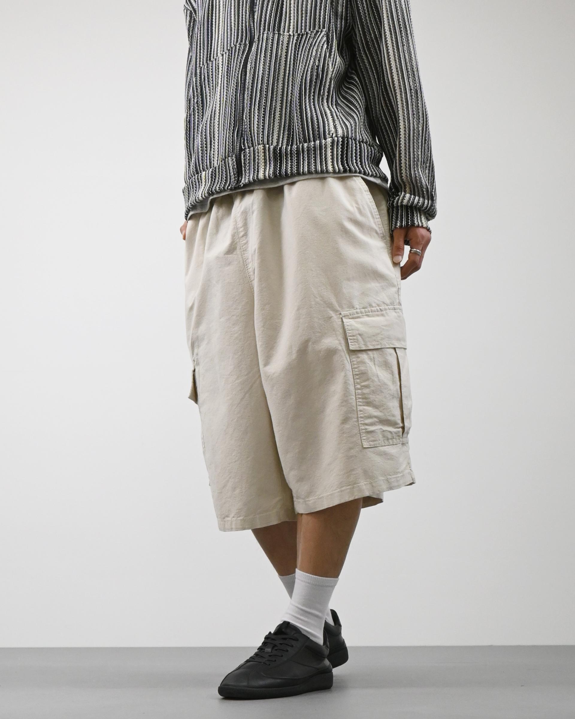 stopper linen bermuda cargo pants