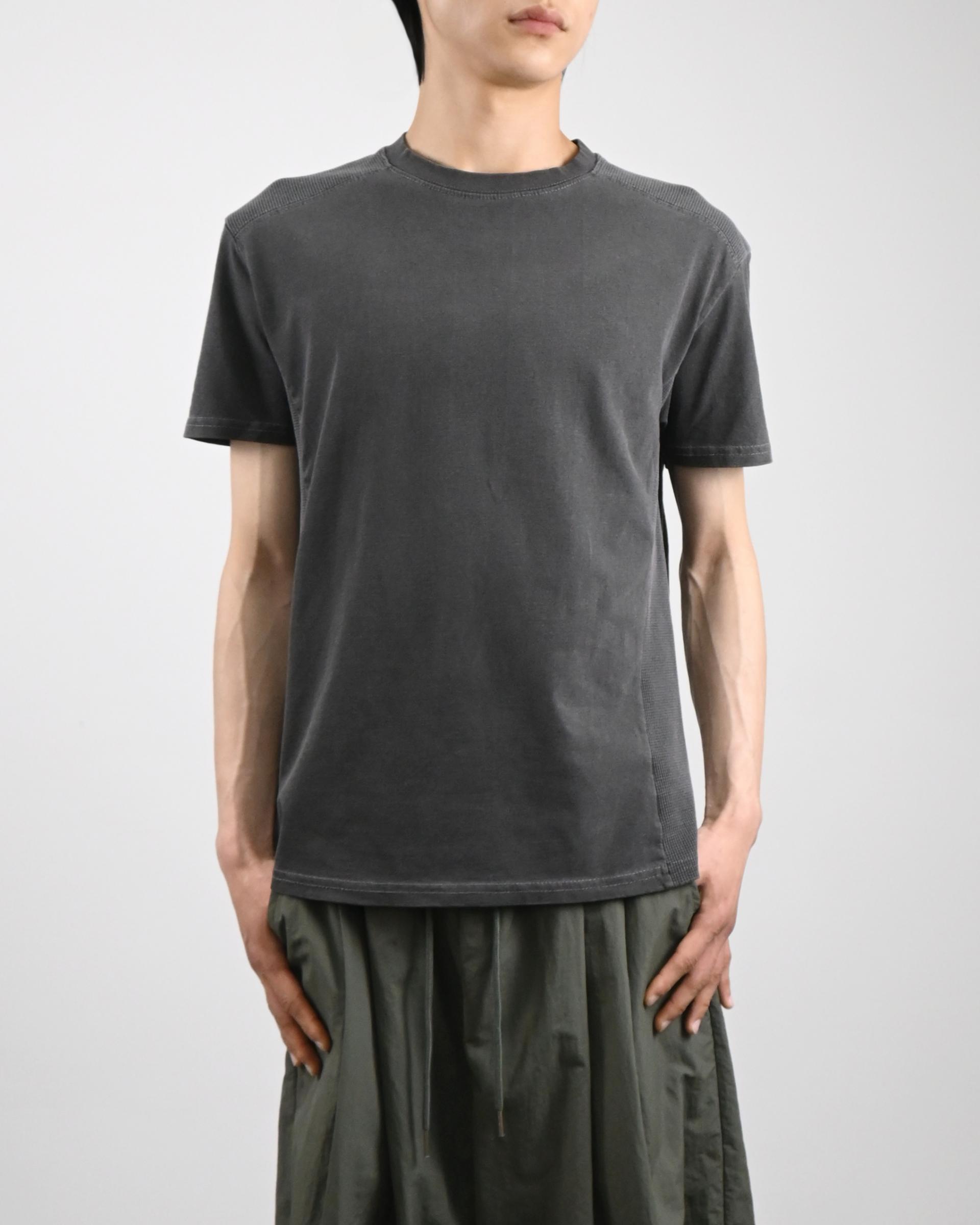 waffle panel pigment half t-shirt