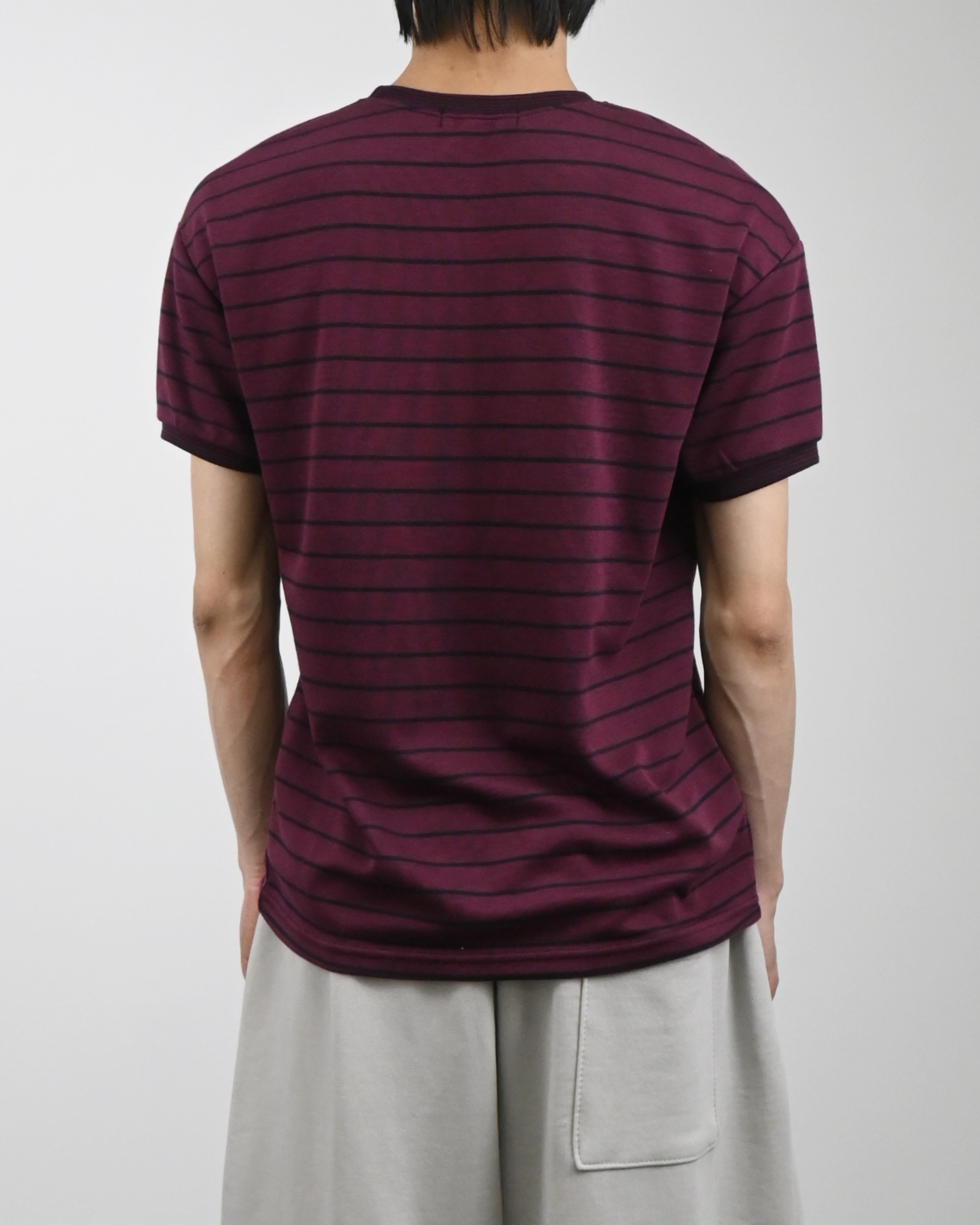 stripe ringer half t-shirt