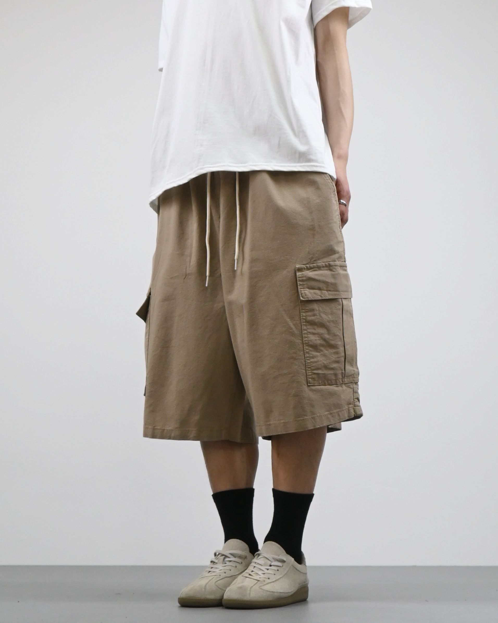 stopper linen bermuda cargo pants