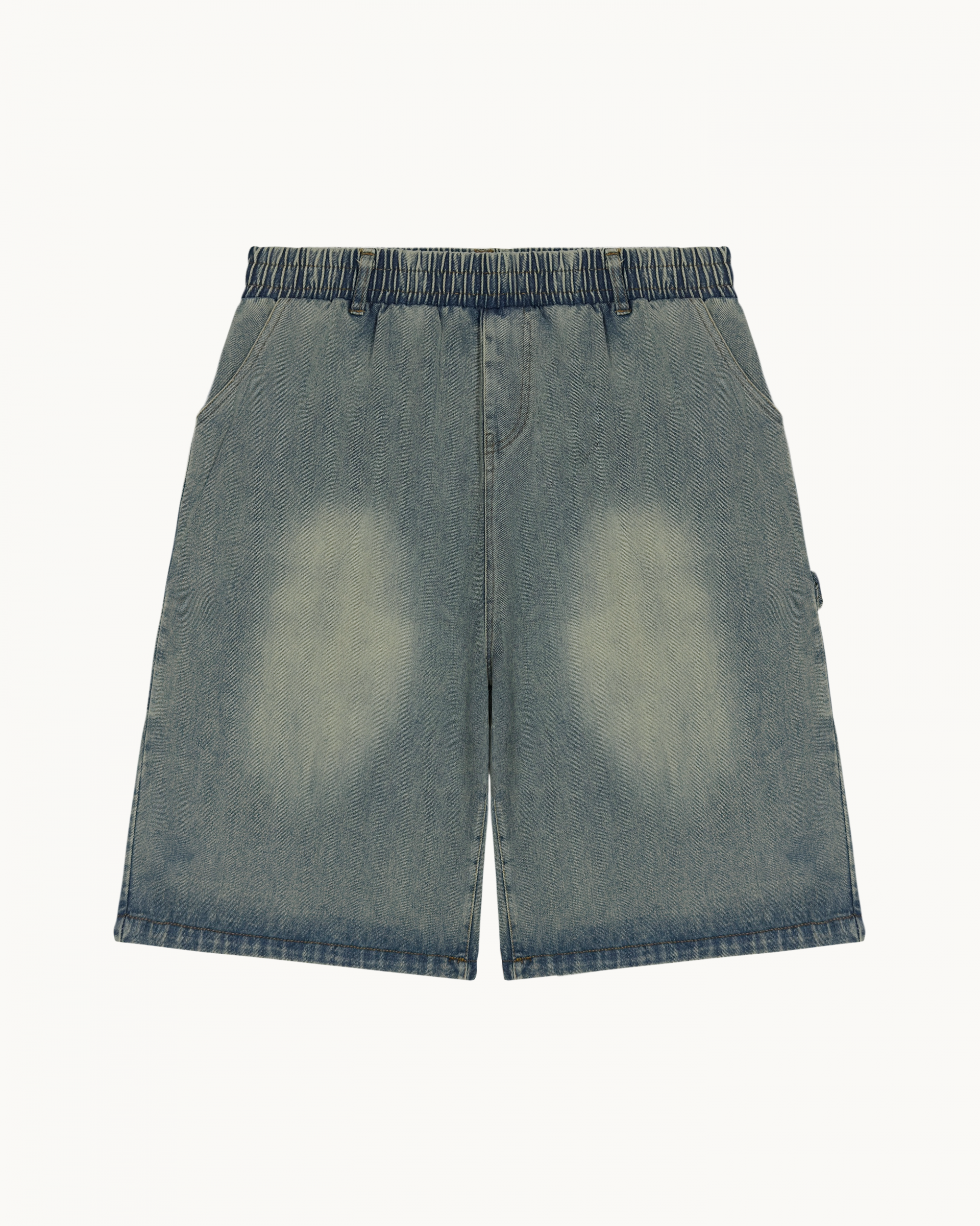 banding vintage carpenter bermuda denim pants