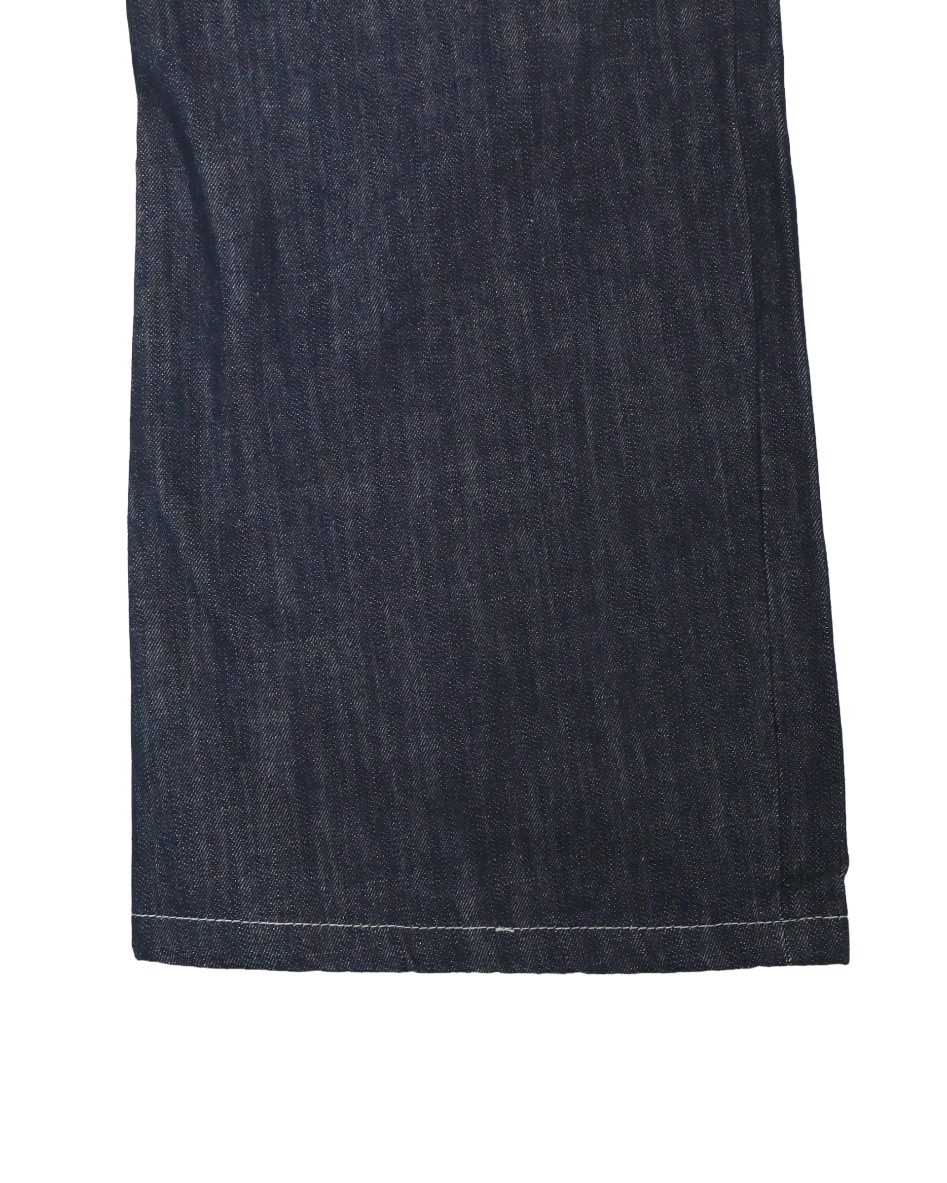 velcro deep indigo denim pants