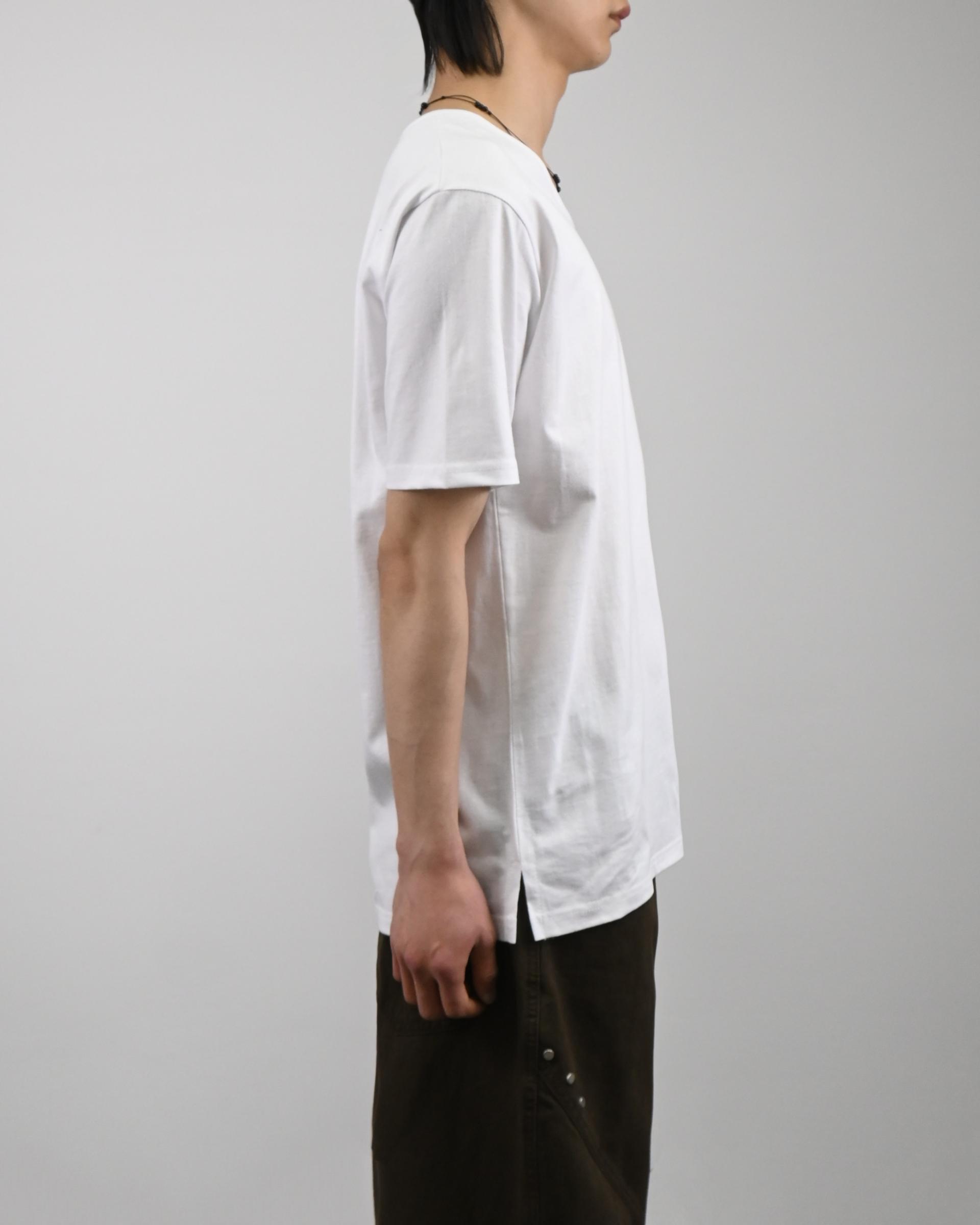 u-neck slit half t-shirt
