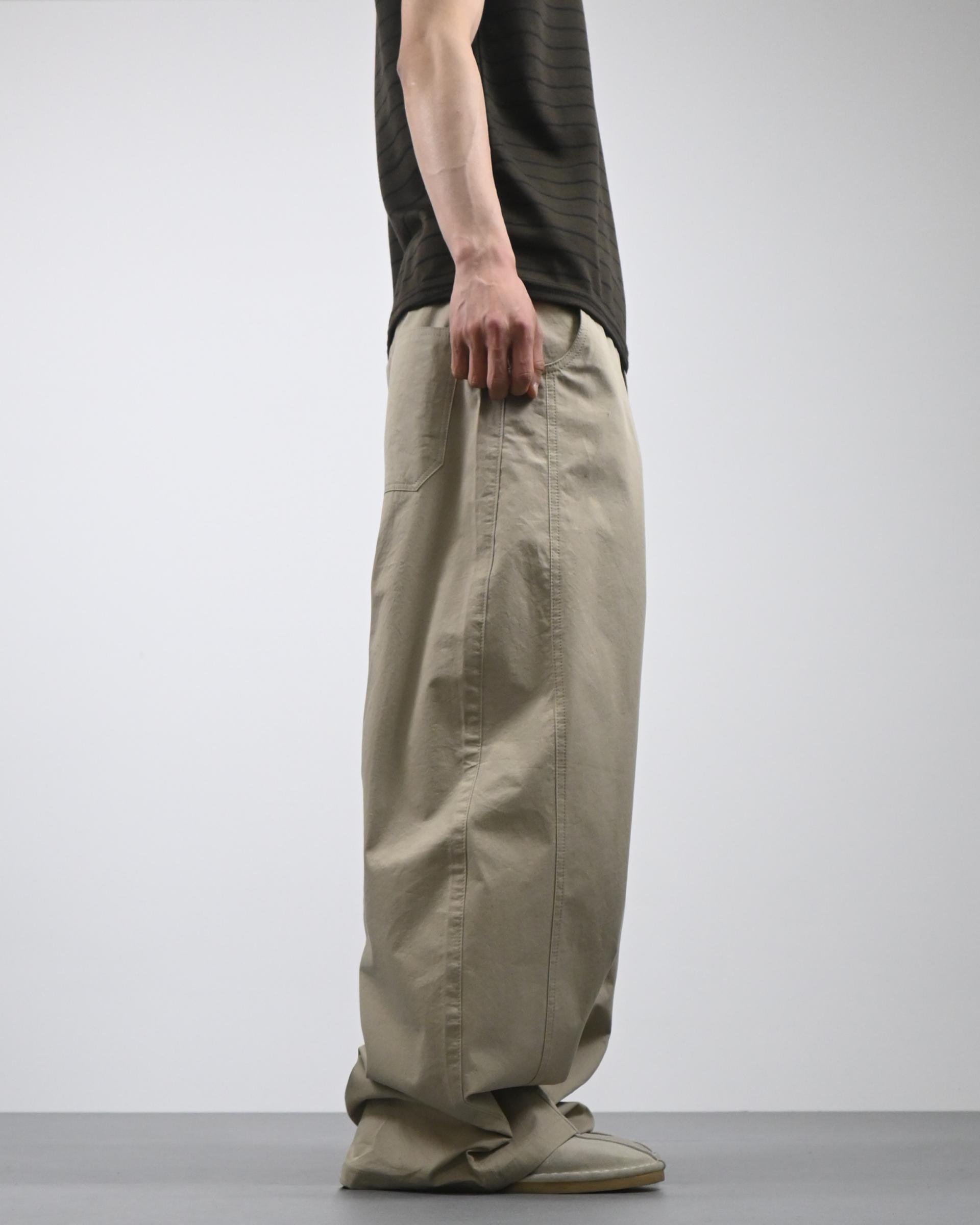 dear curved cotton pants