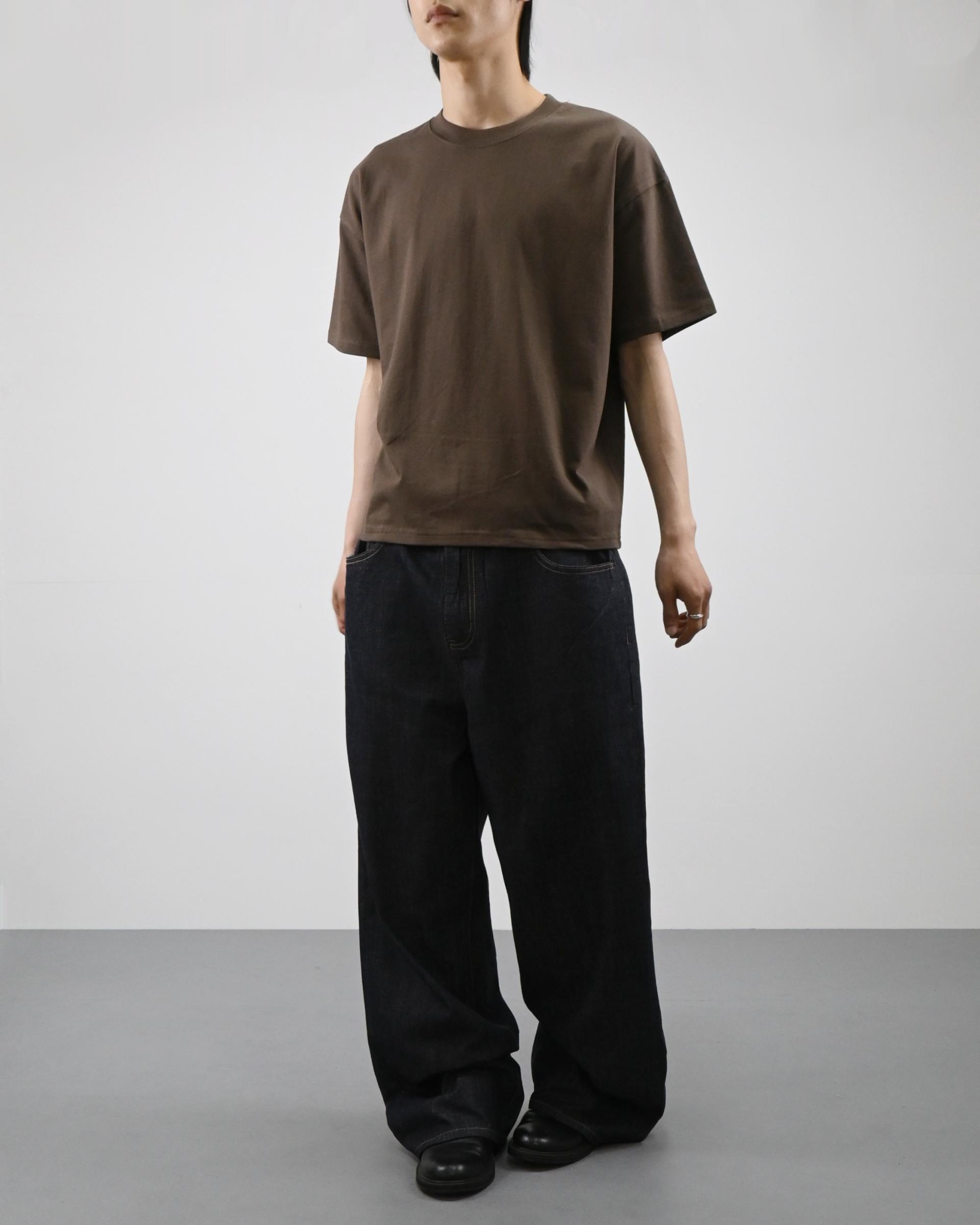 straight linen denim pants