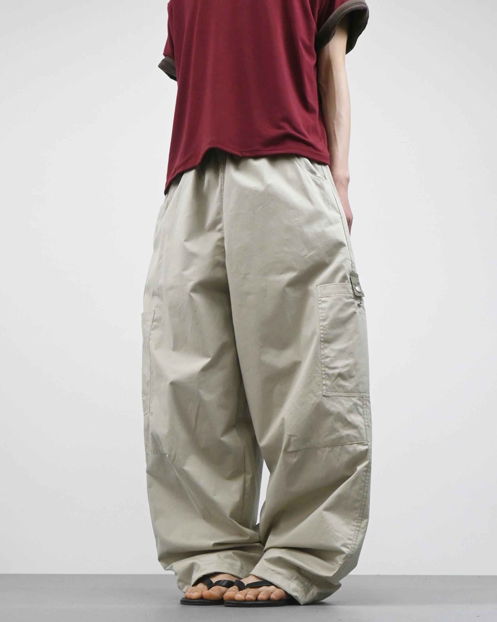matte snap cargo cotton balloon pants