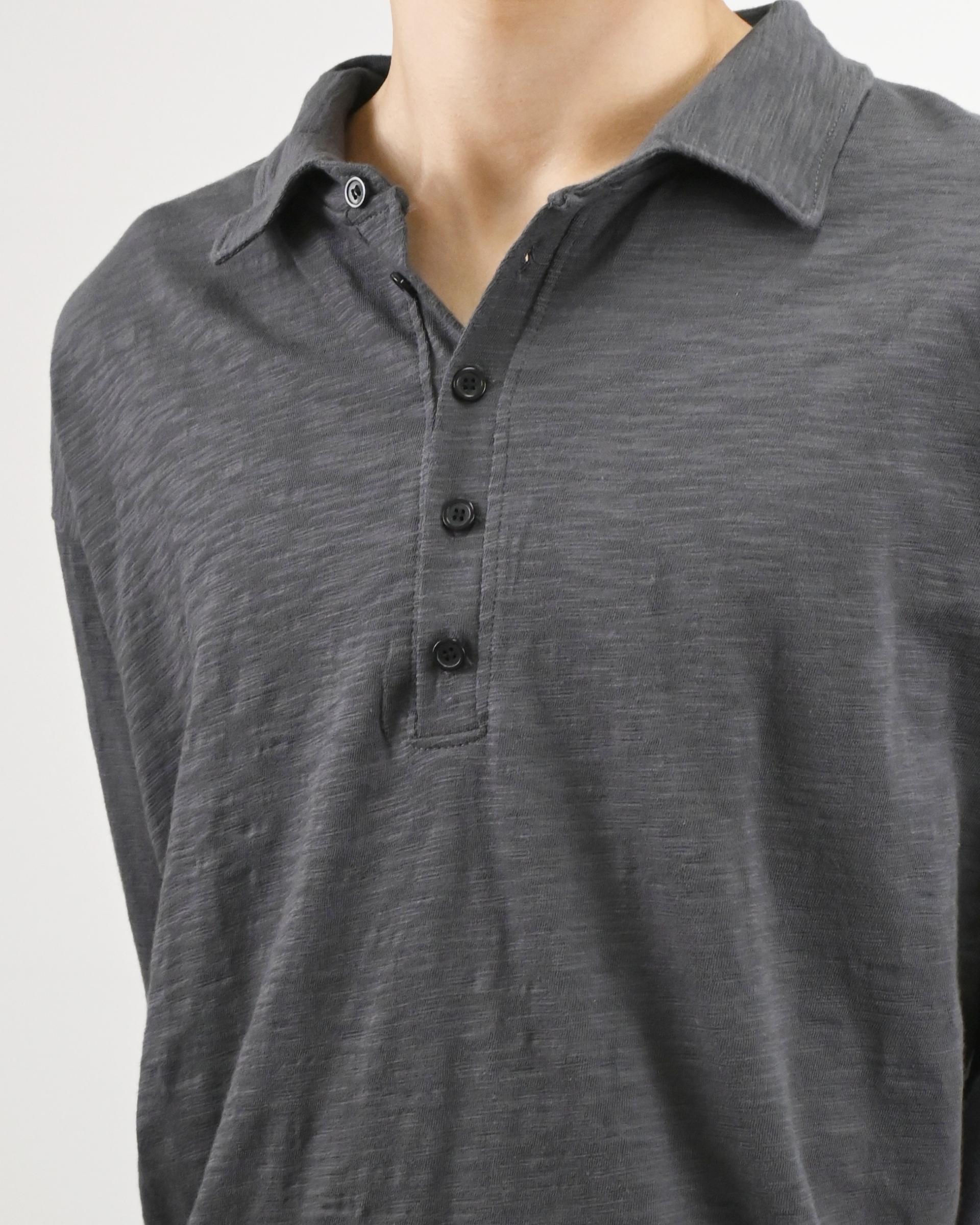 slub five burton collar t-shirt