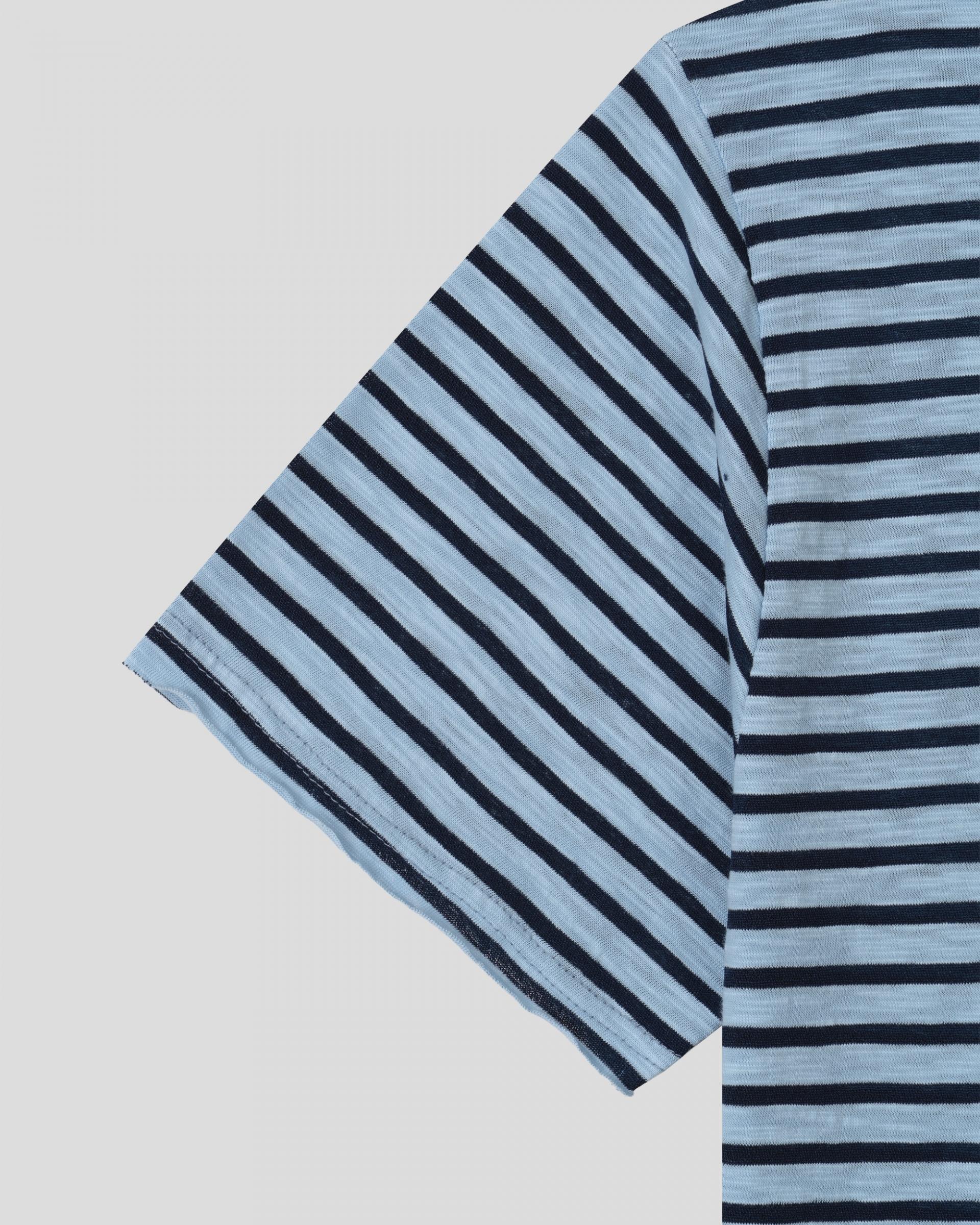 cutting stripe half t-shirt