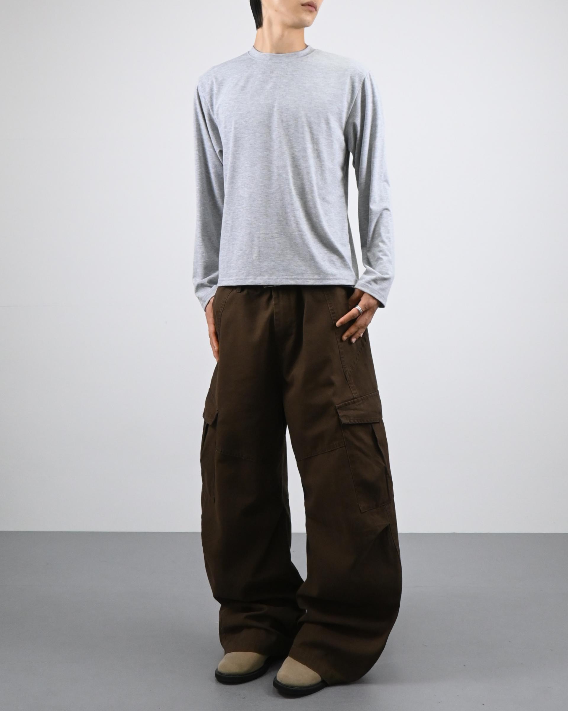 slub henley neck long sleeve 복제