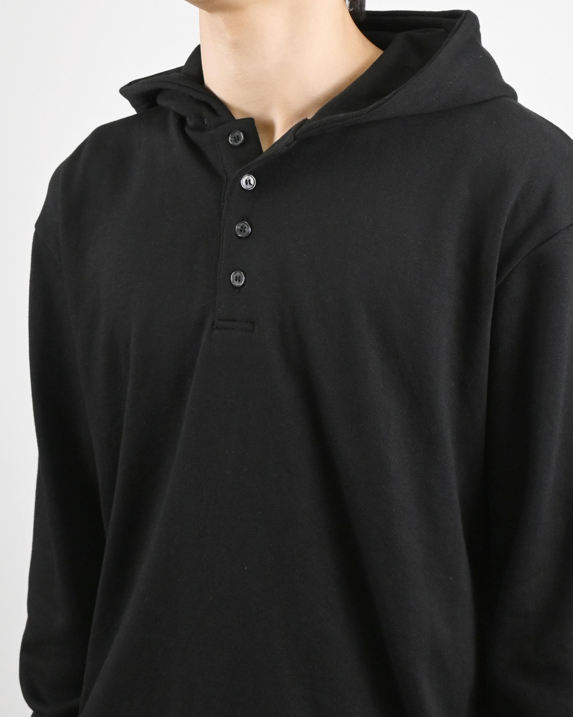 warmer henley neck hoodie