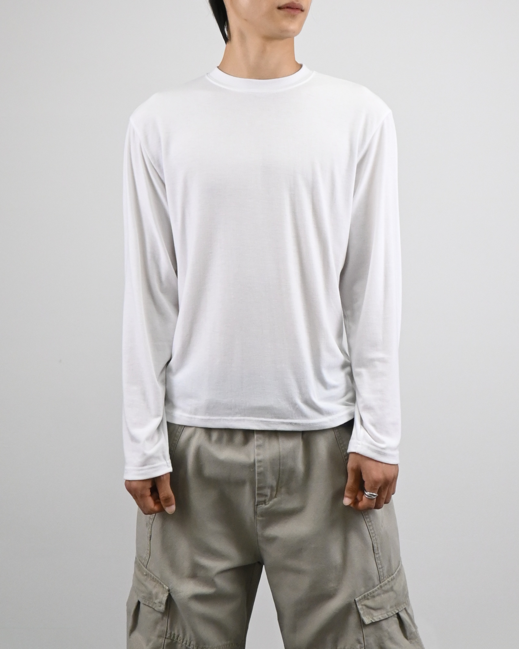 slub henley neck long sleeve 복제