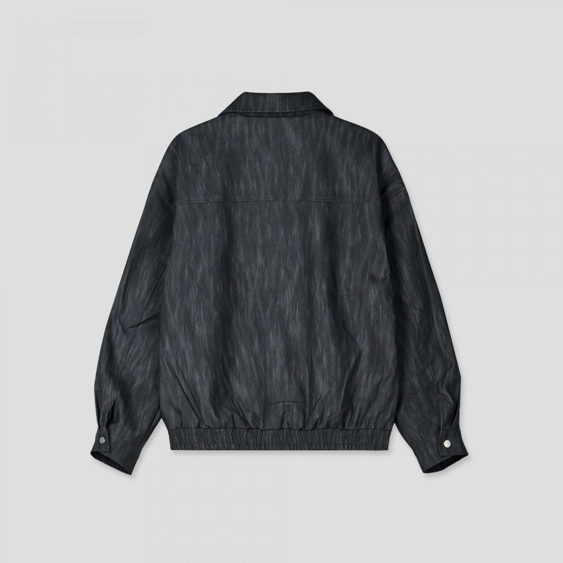 textured leather jacket