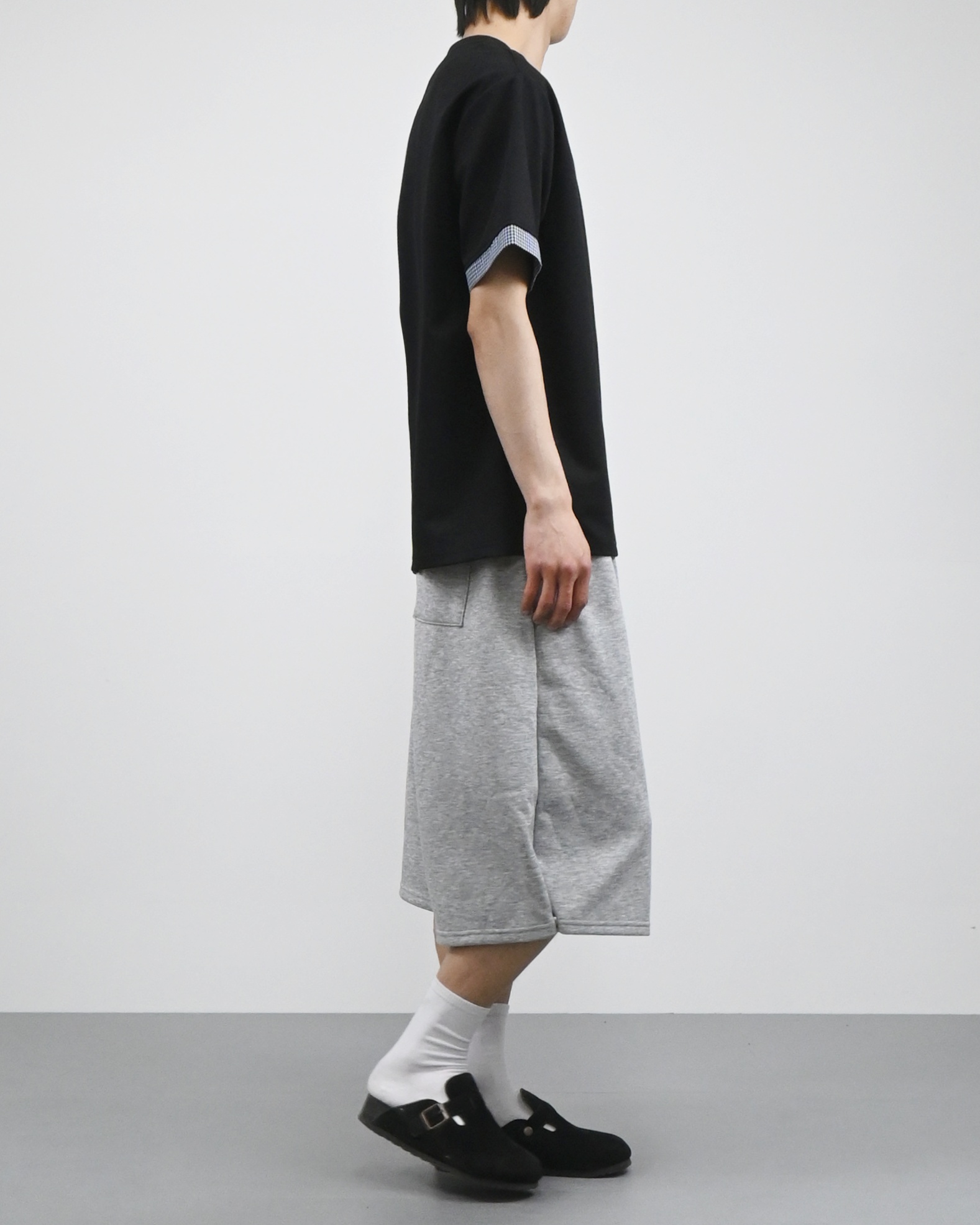 snap bermuda sweatpants