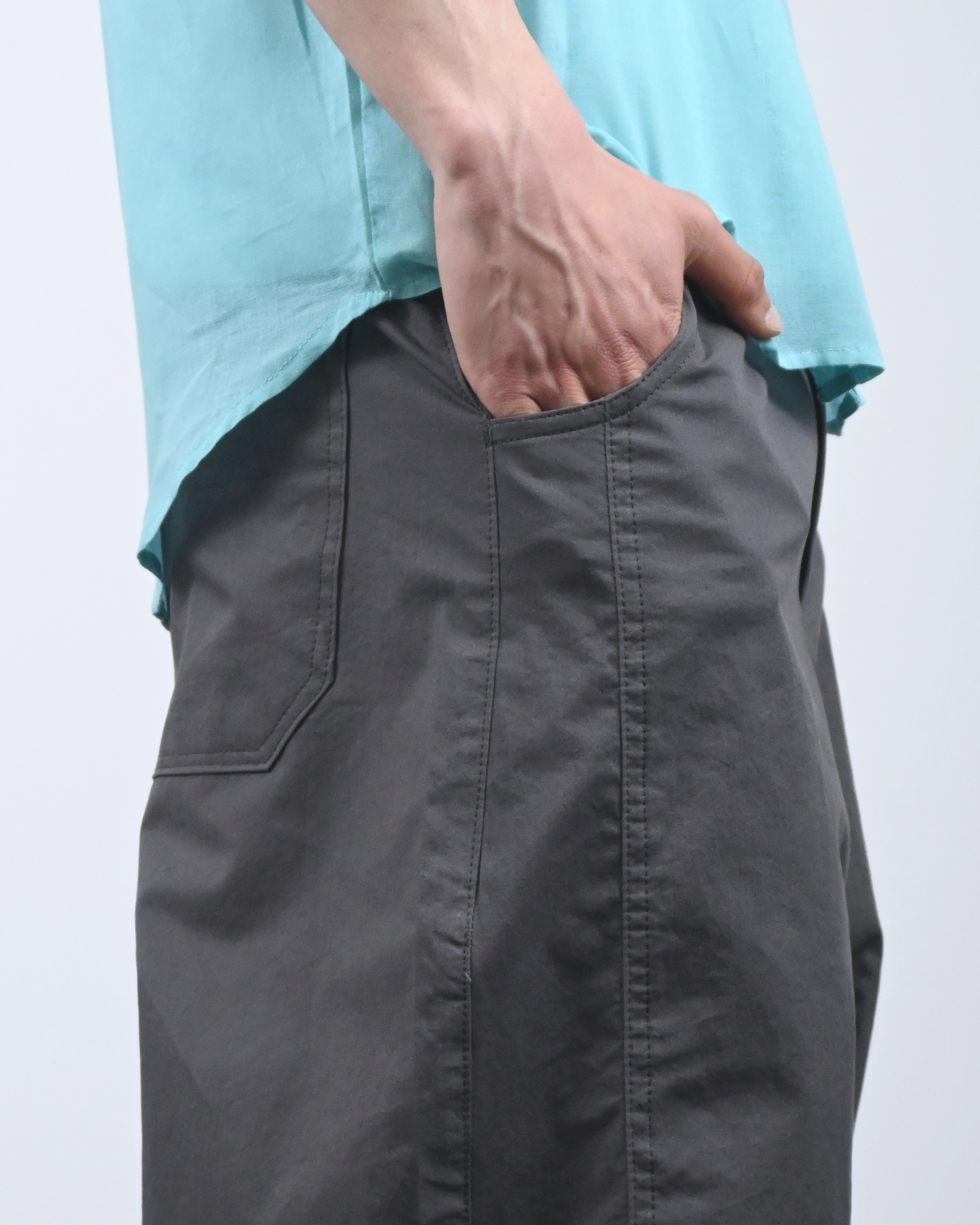 dear curved cotton pants