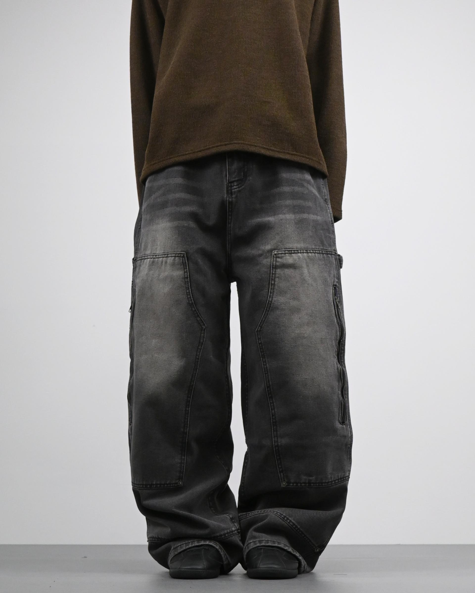 zipper carpenter denim pants