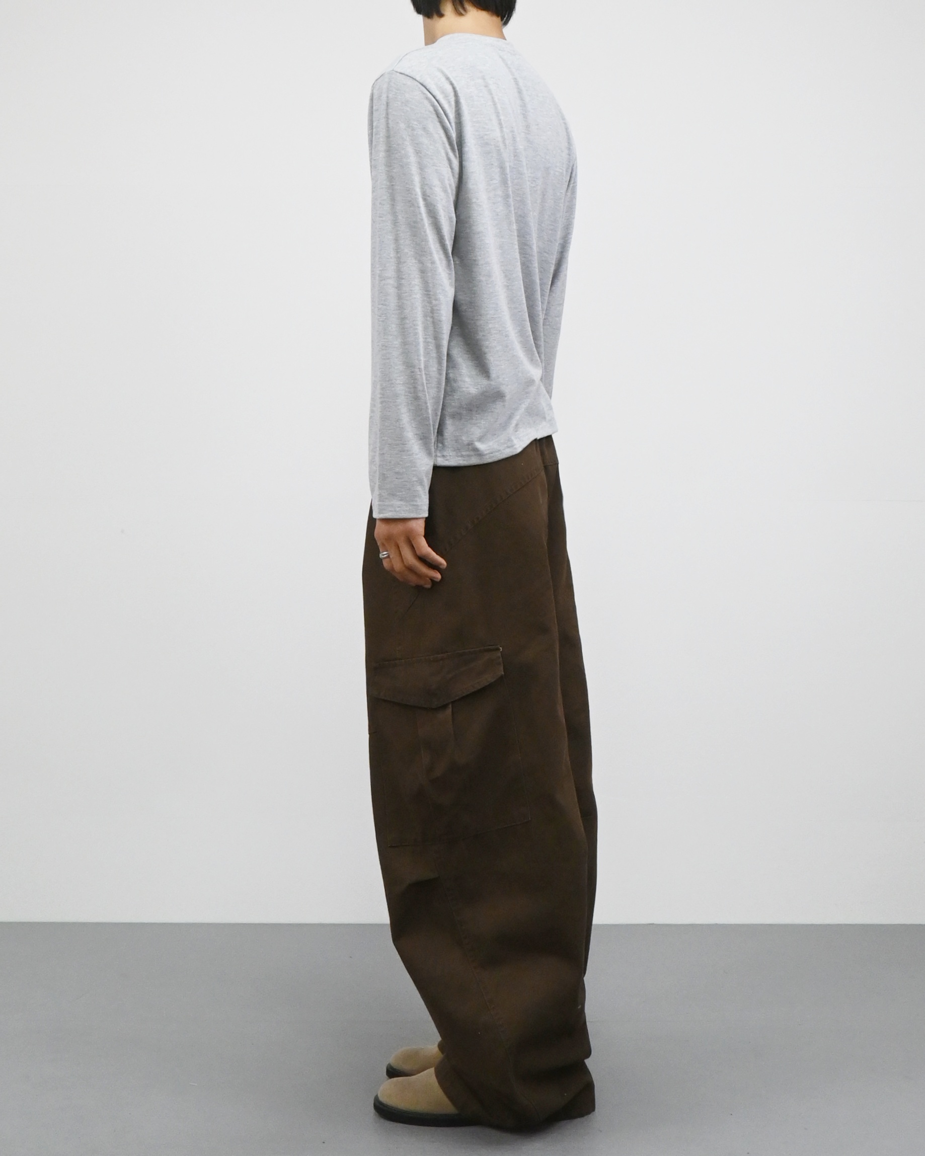 slub henley neck long sleeve 복제