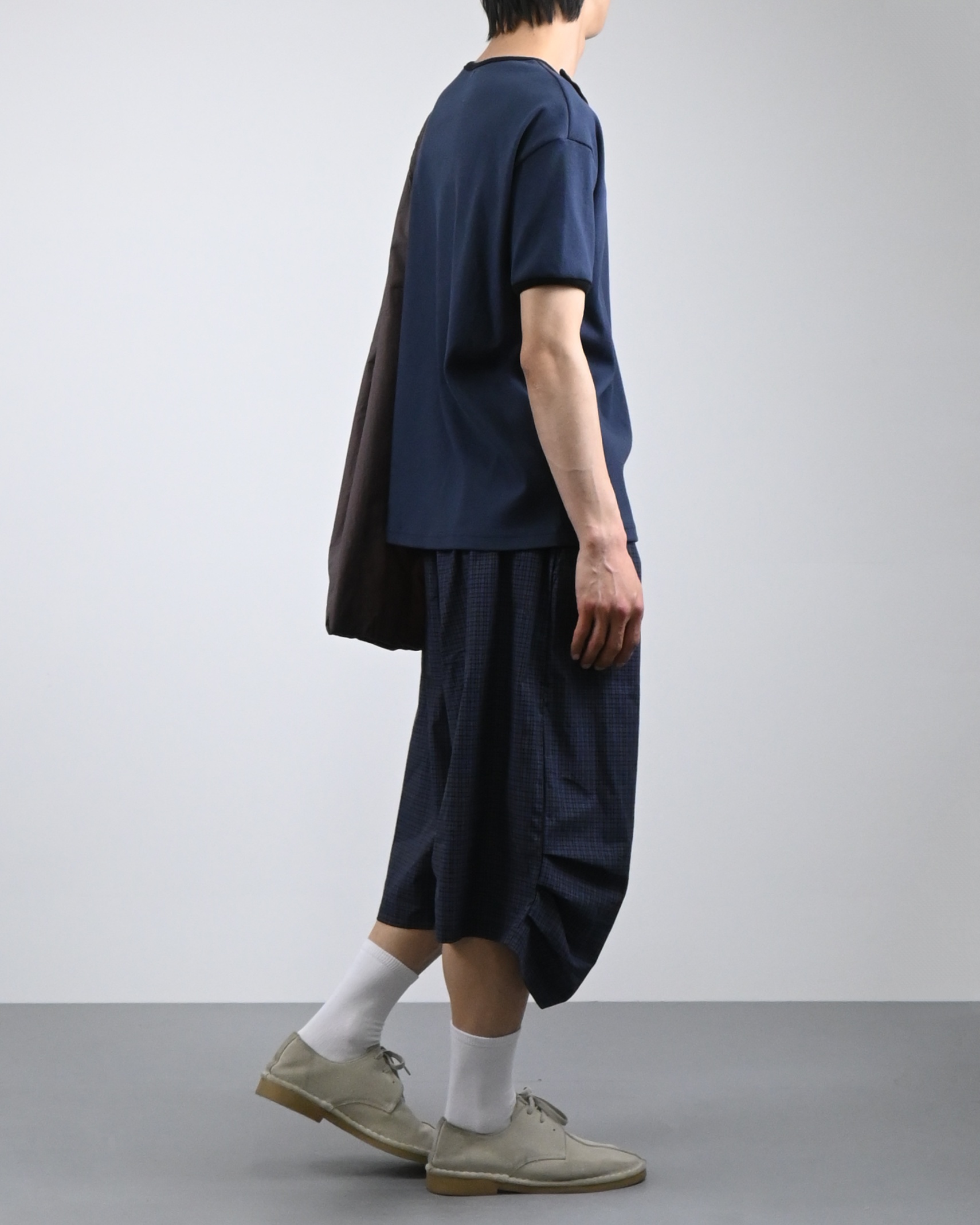 offset henley neck ringer half t-shirt