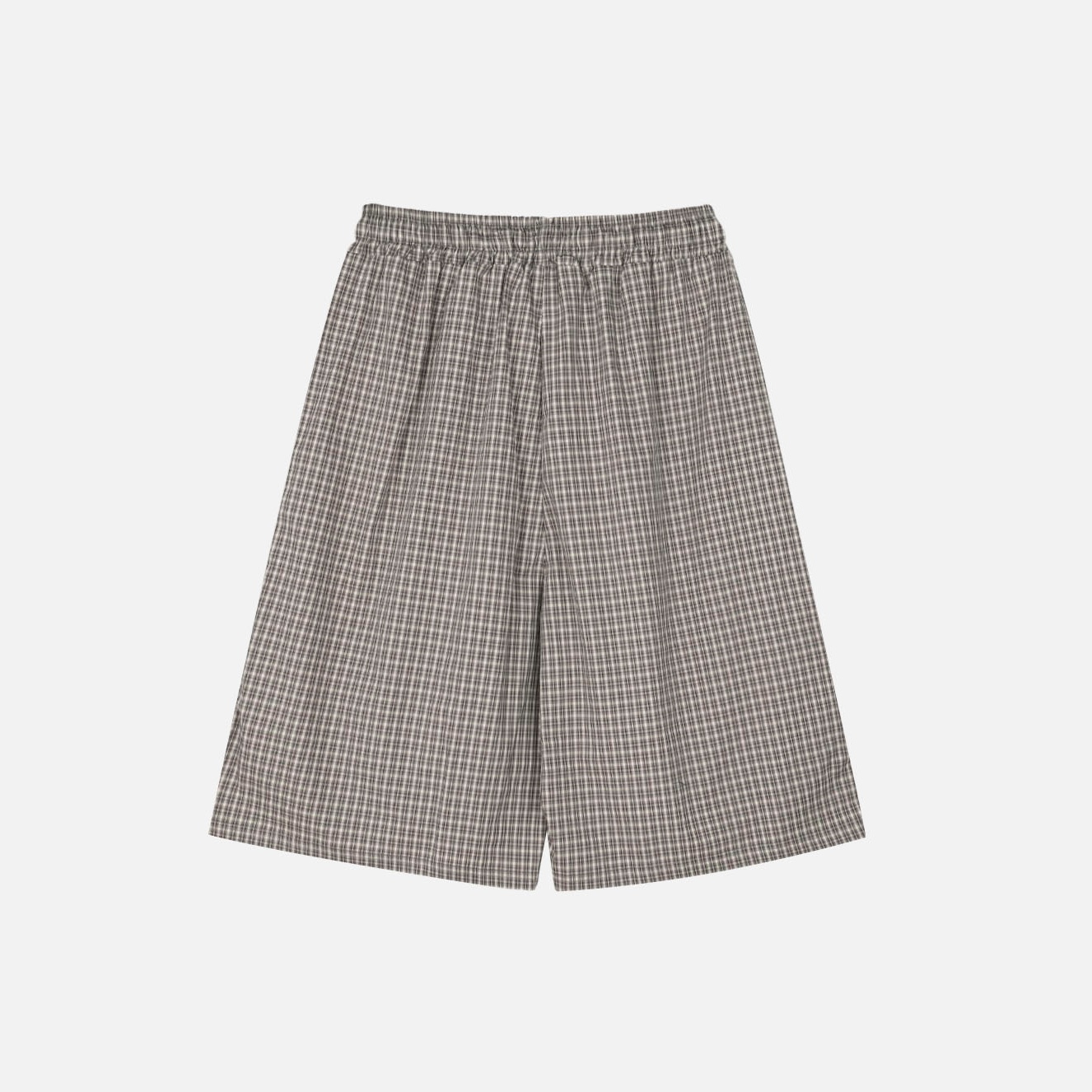 checkered bermuda cotton pants